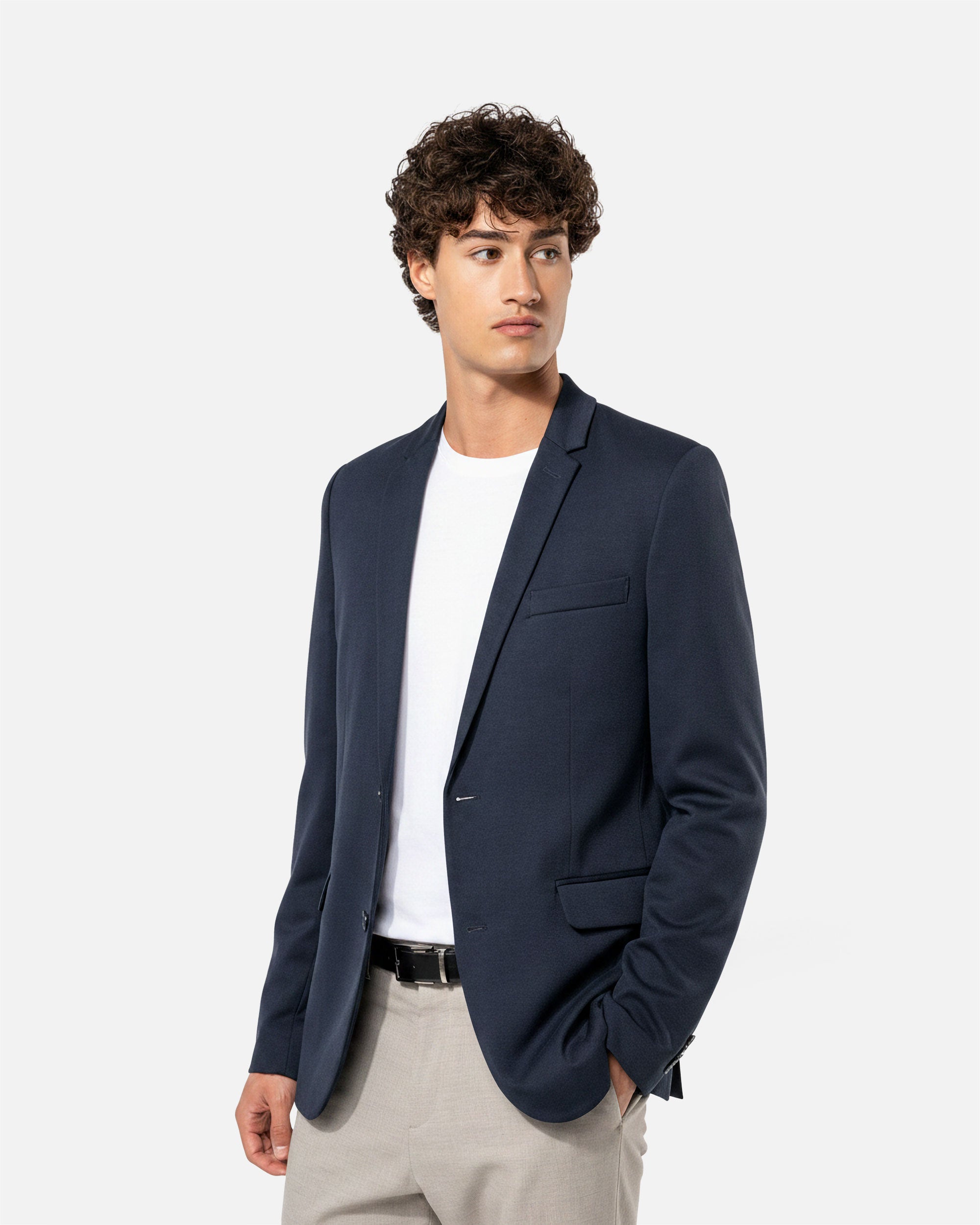 Herren Sakko aus Strick Navy Blue Heather von VIVID