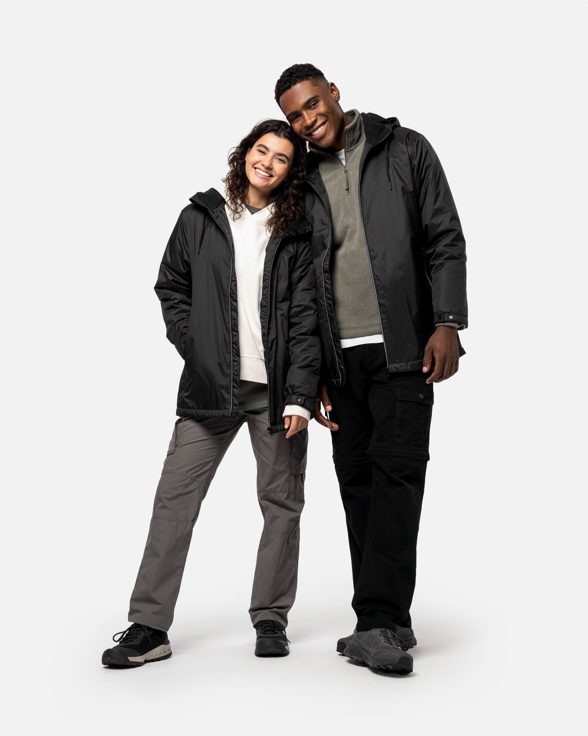 Gefütterte Unisex Jacke mit Kapuze von VIVID