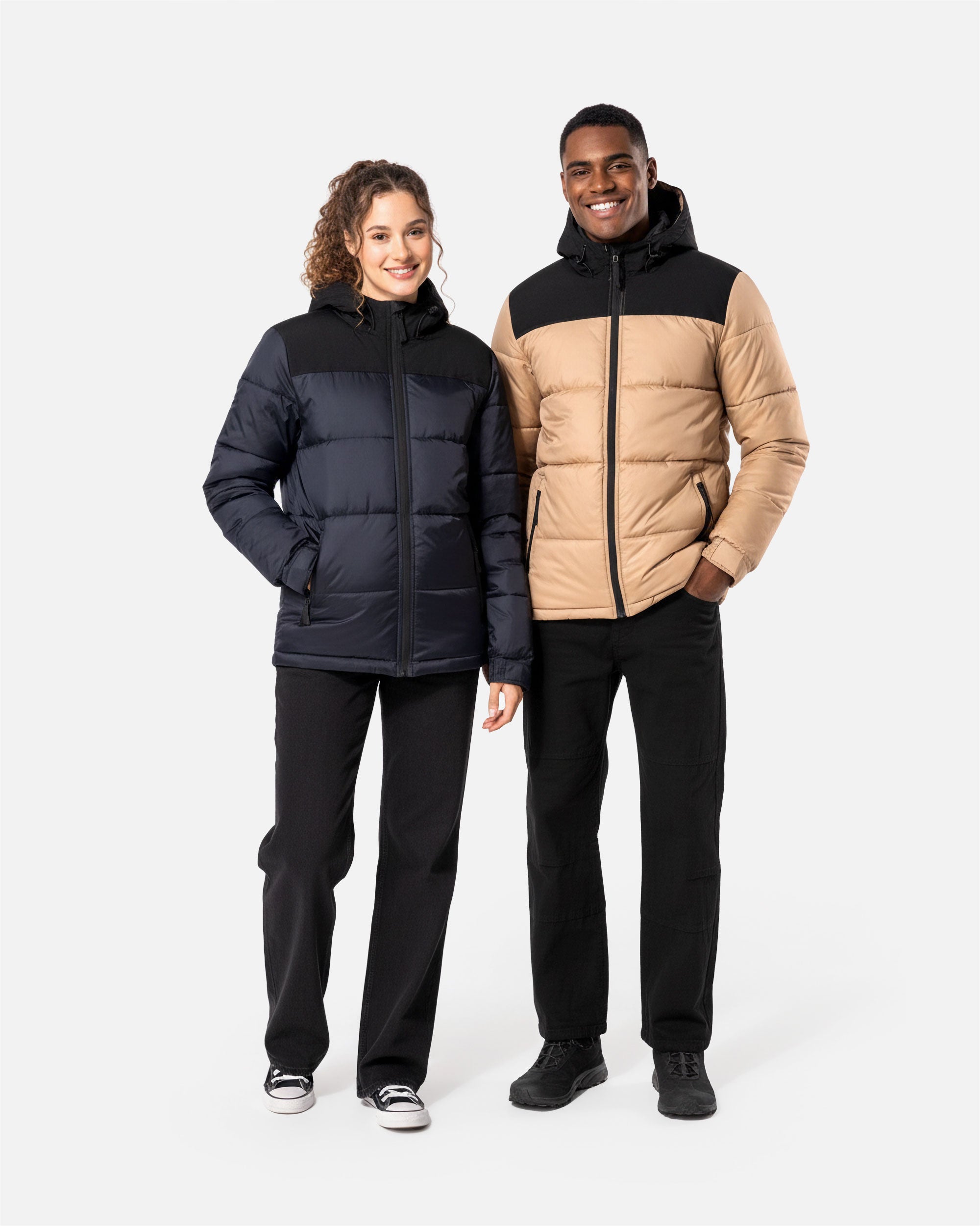 Unisex Steppparka Jacke mit Kapuze von VIVID