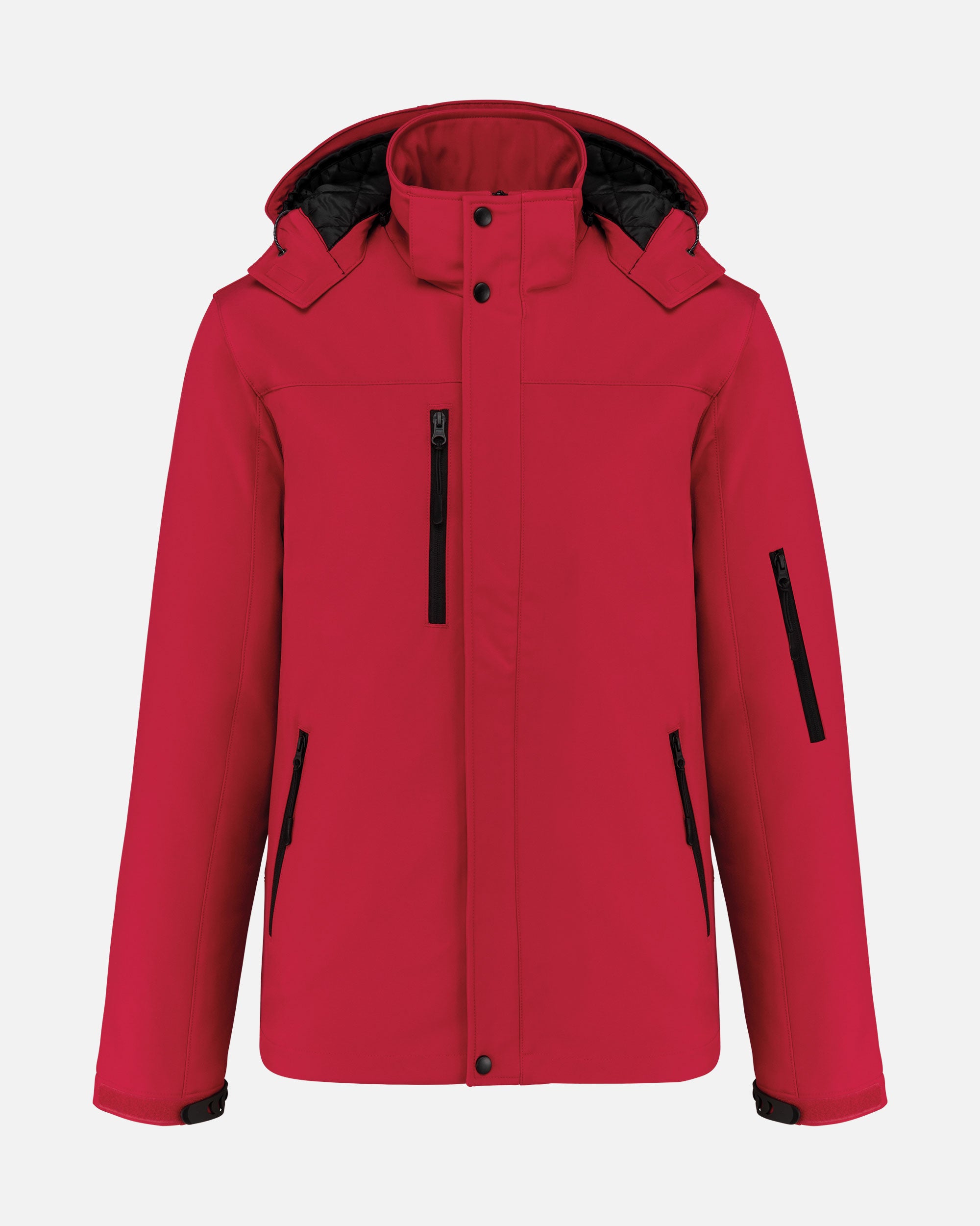 Herren Softshell Jacke 2.0 mit abnehmbarer Kapuze Fire Red von VIVID