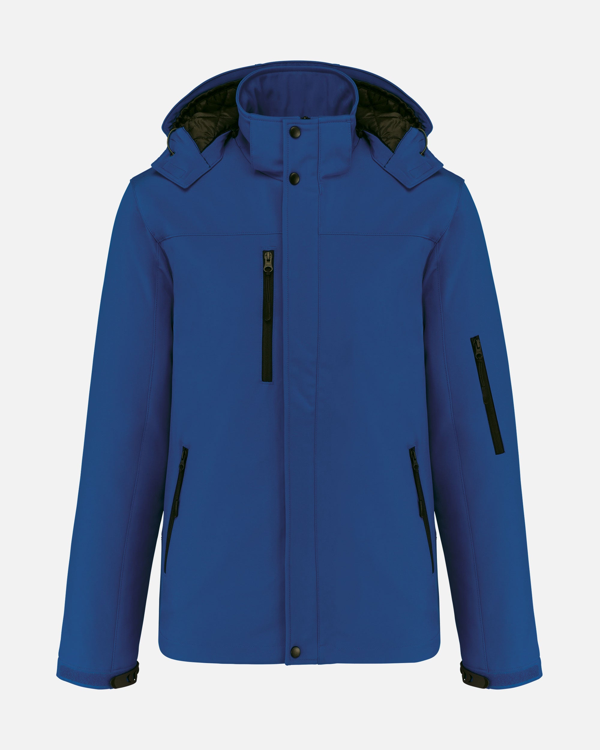 Herren Softshell Jacke 2.0 mit abnehmbarer Kapuze Royal Blue von VIVID