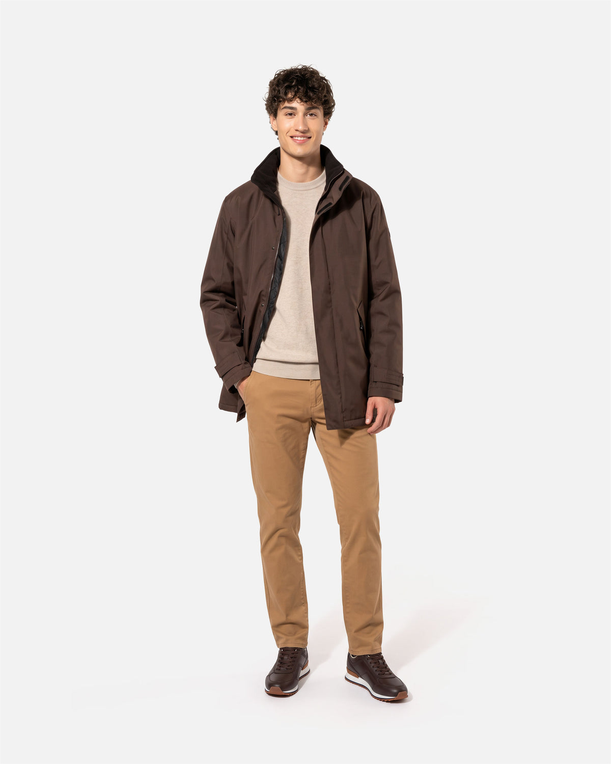 Herren Parka Jacke mit abnehmbarer Kapuze von VIVID