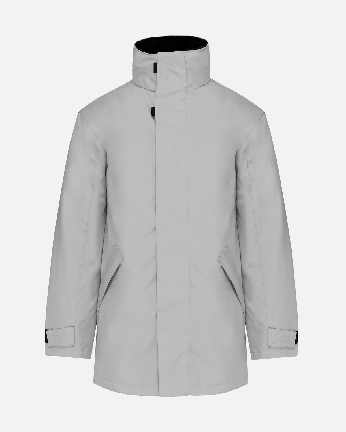 Herren Parka Jacke mit abnehmbarer Kapuze Light Grey von VIVID