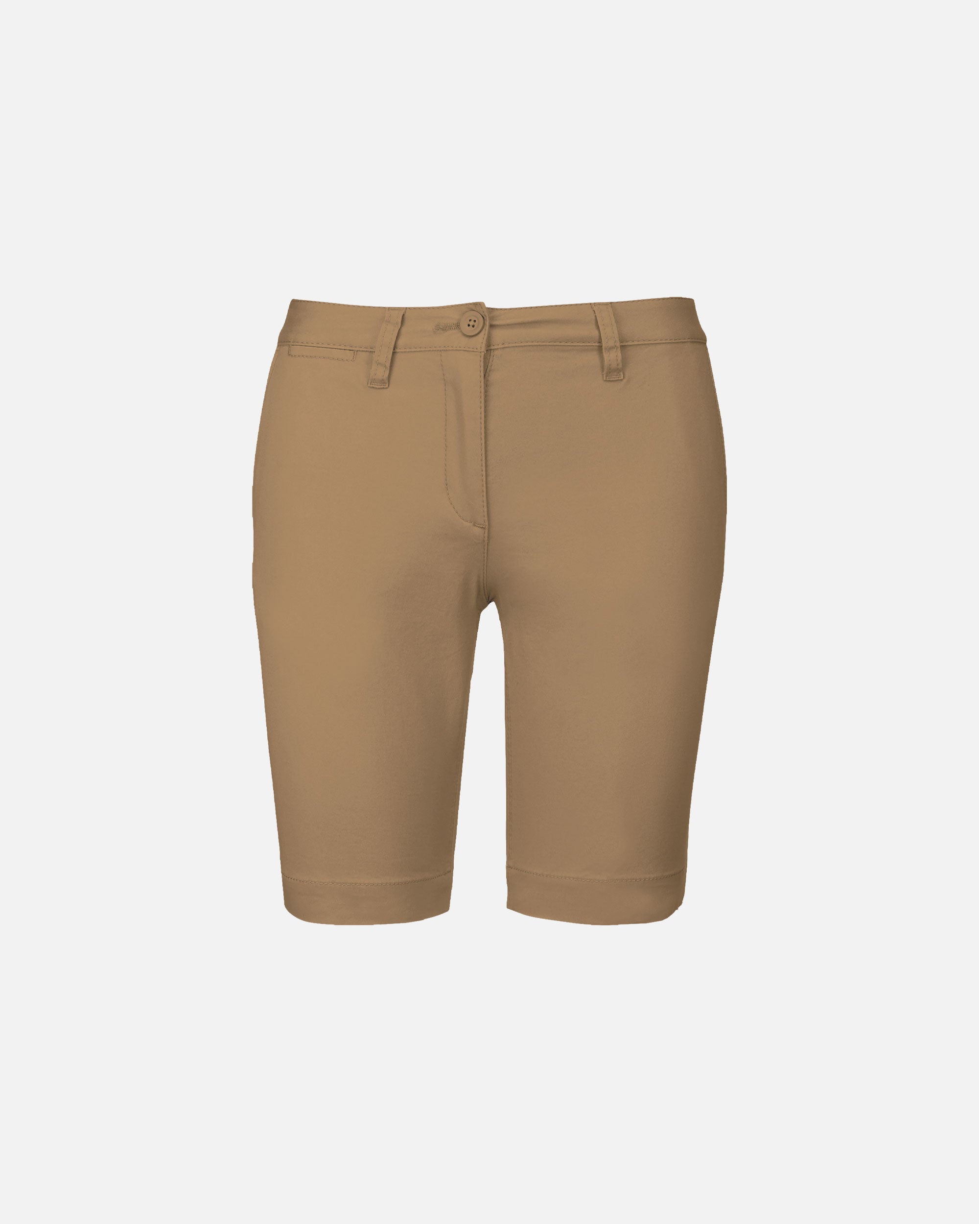 Damen Chino Bermuda Shorts Camel von VIVID
