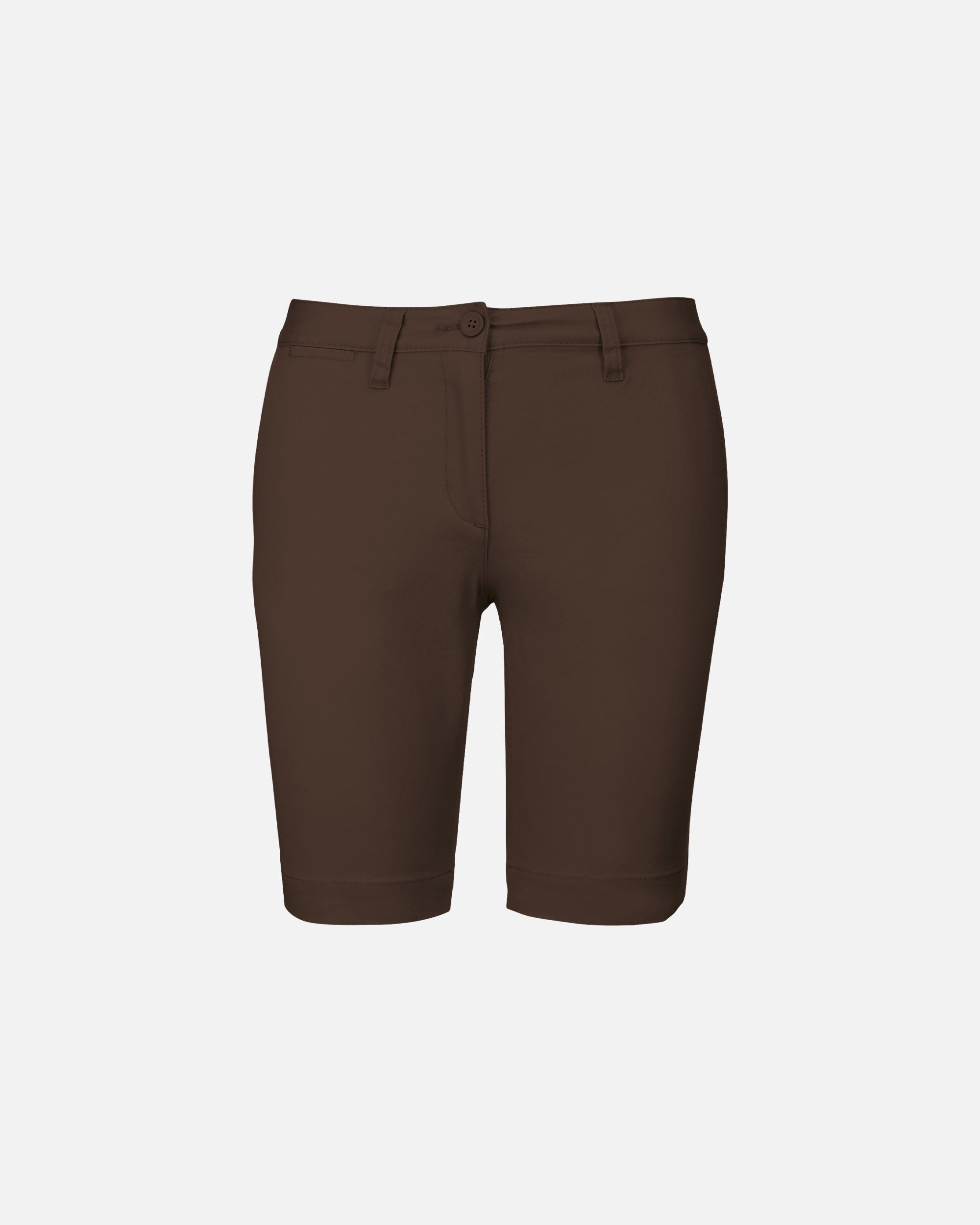 Damen Chino Bermuda Shorts Chocolate Brown von VIVID
