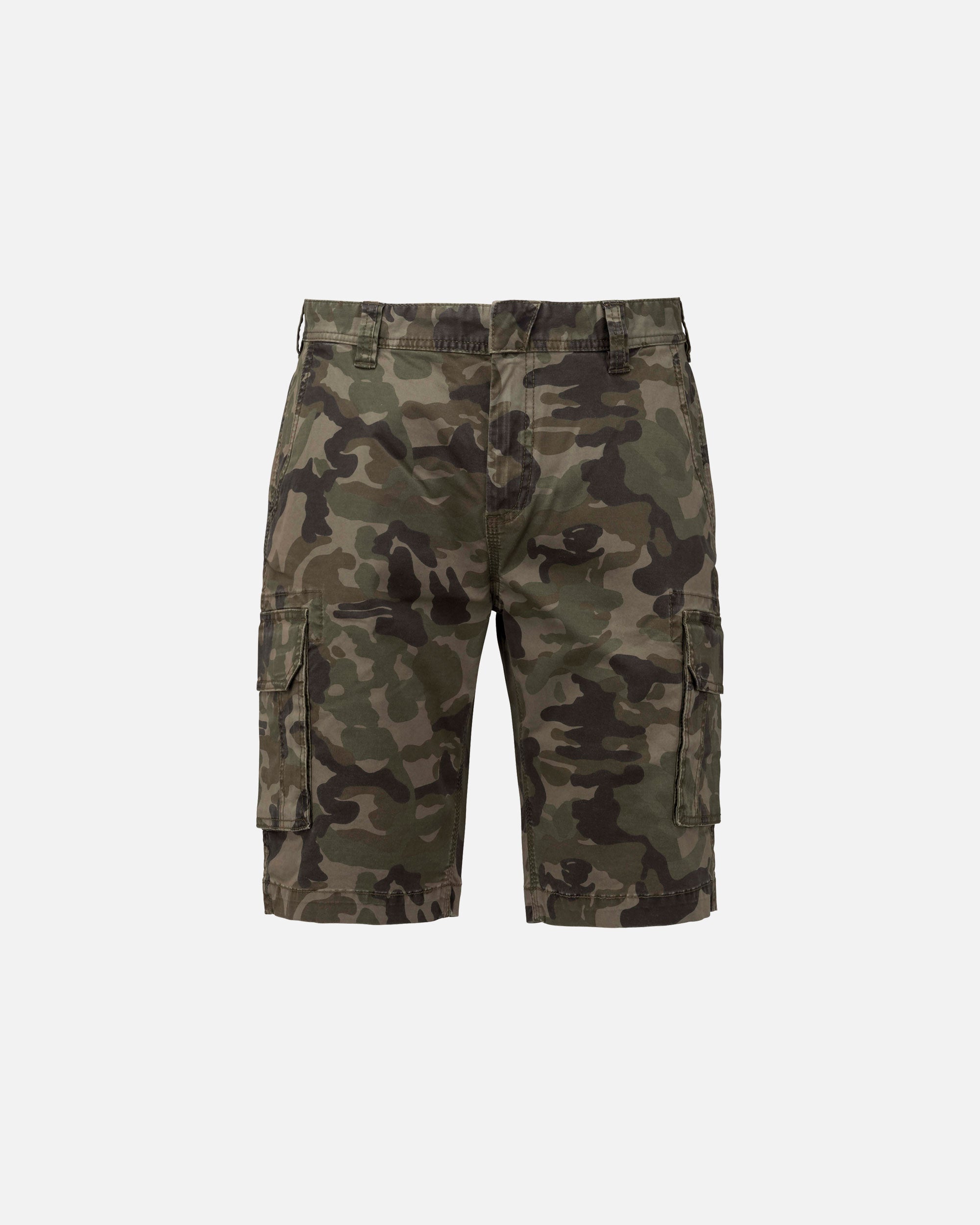 Herren Bermuda Cargo Shorts Olive Camouflage von VIVID