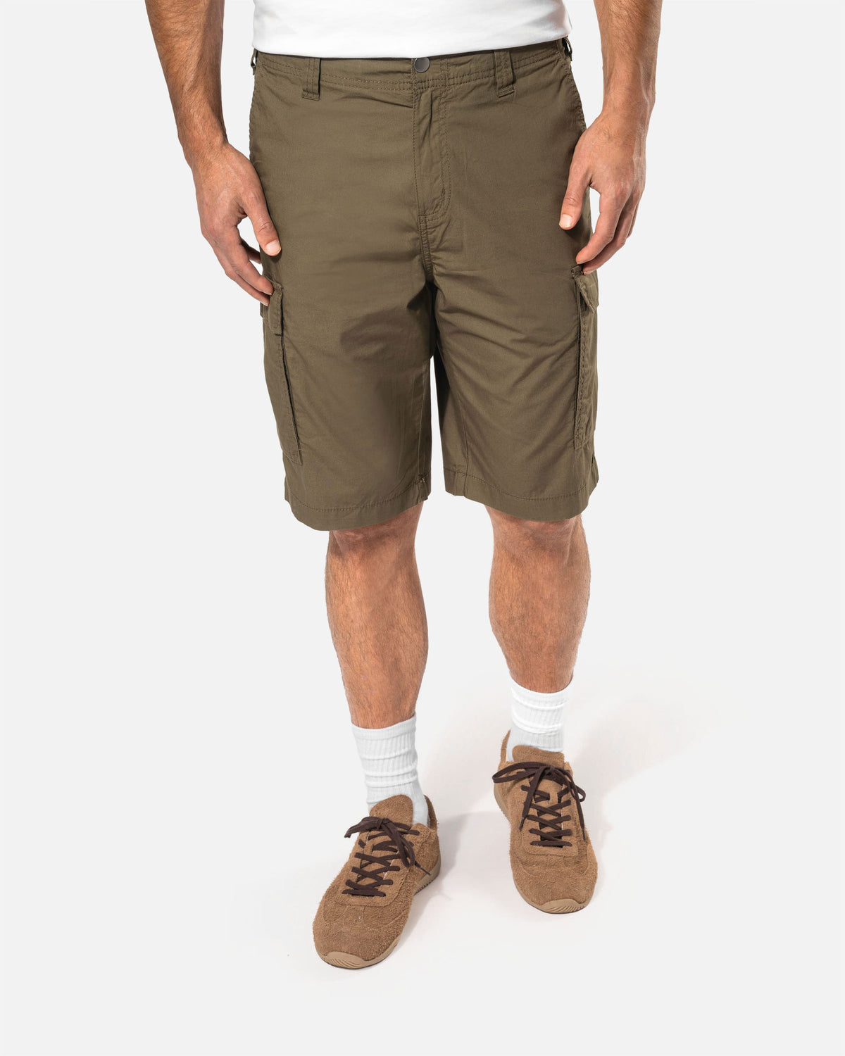 Leichte Herren Bermuda Cargo Shorts Khaki von VIVID