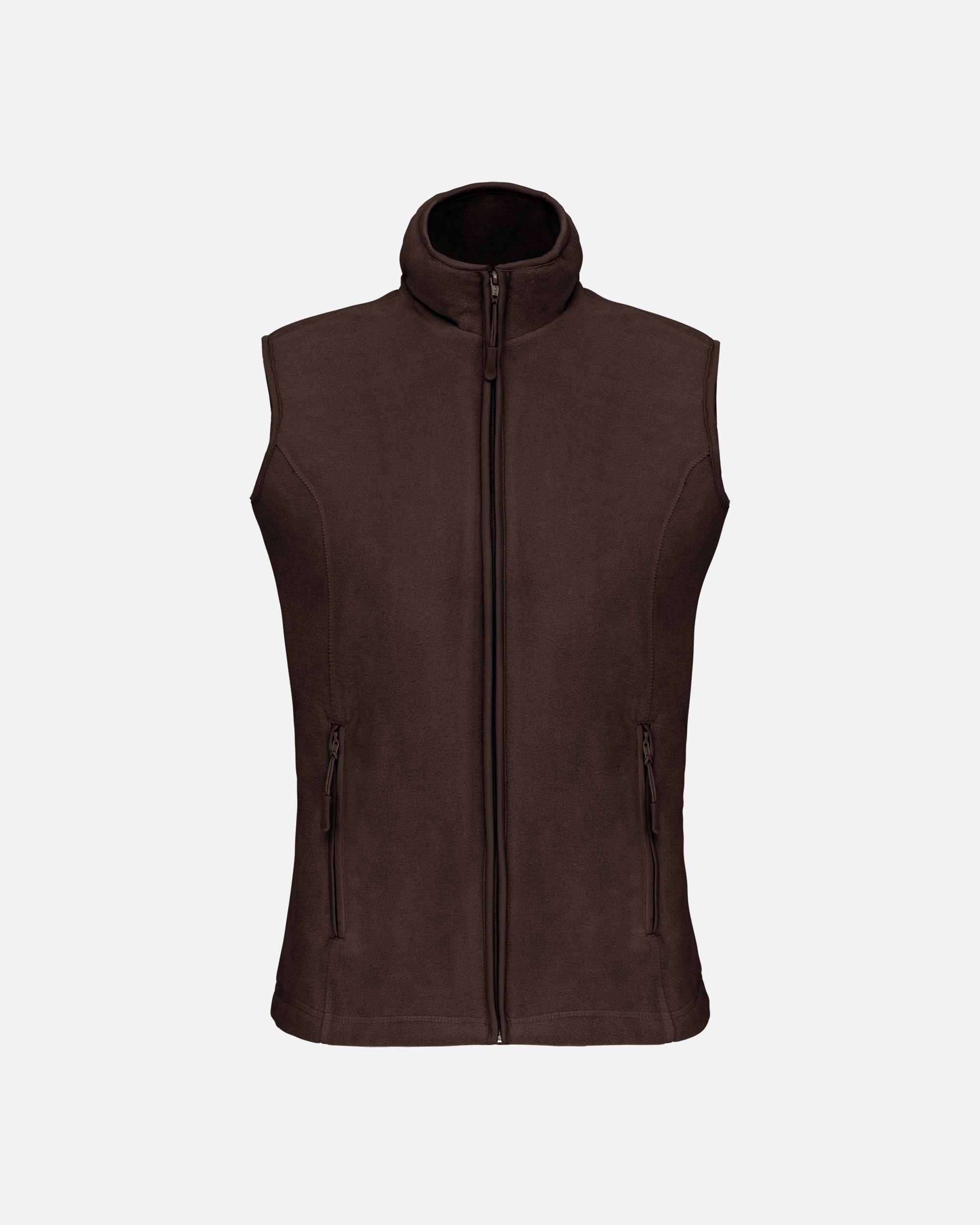 Damen Mikrofleece Weste Chocolate Brown von VIVID