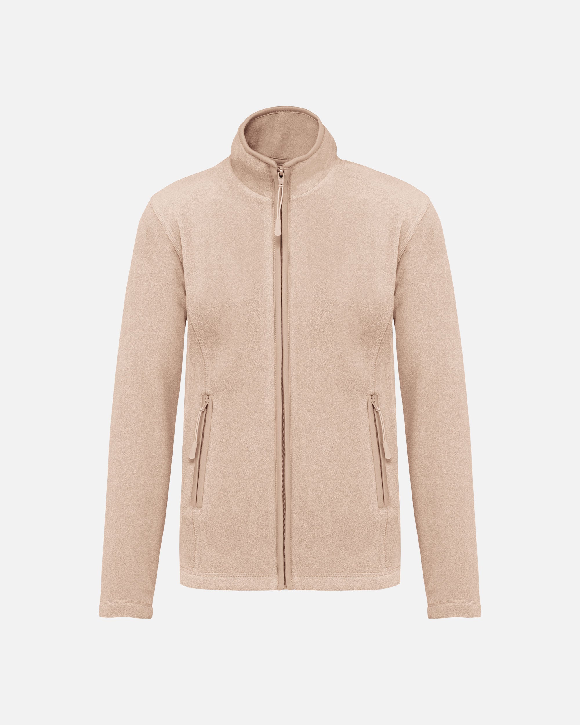 Damen Mikrofleece Jacke Beige von VIVID