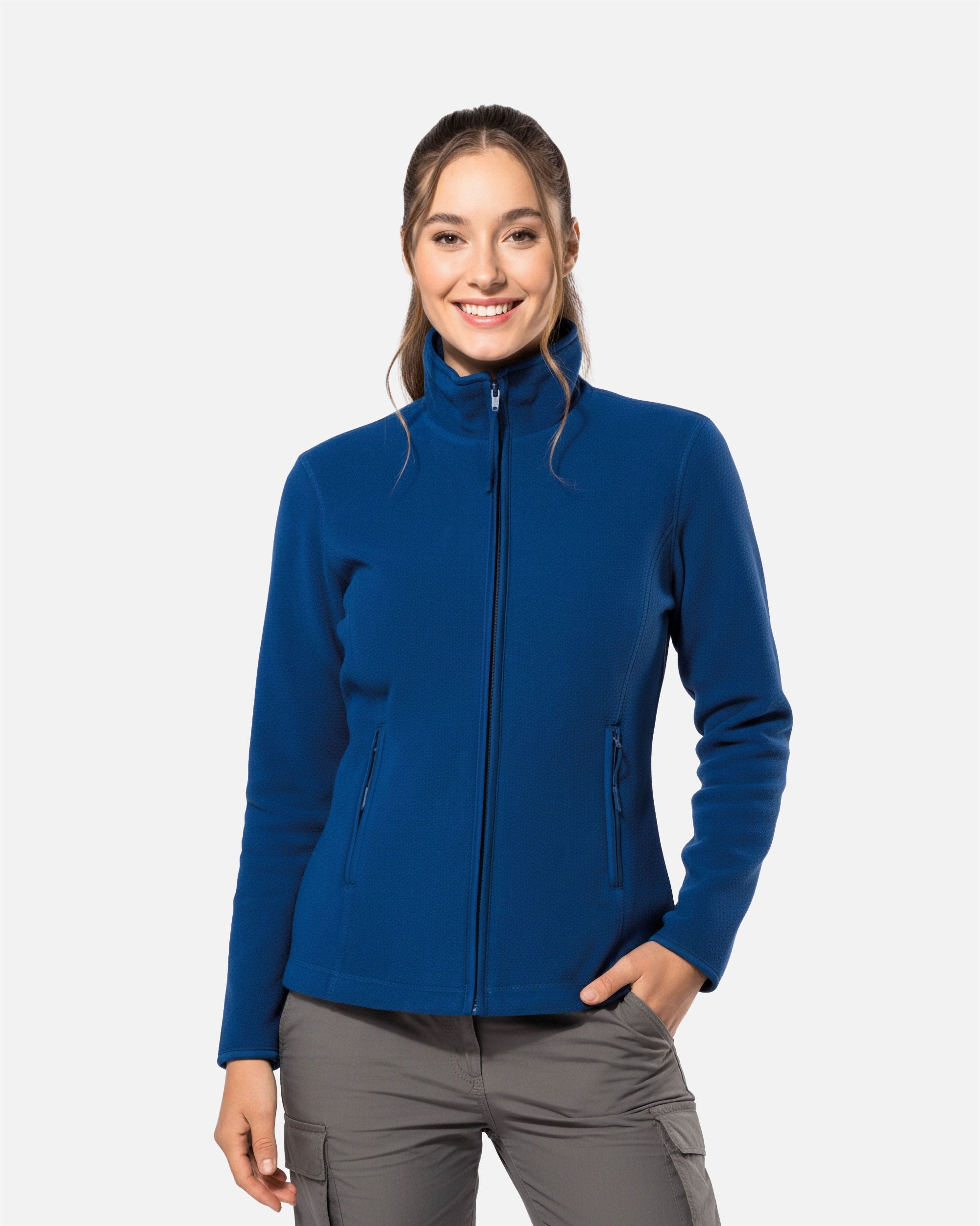 Damen Mikrofleece Jacke Royal Blue von VIVID