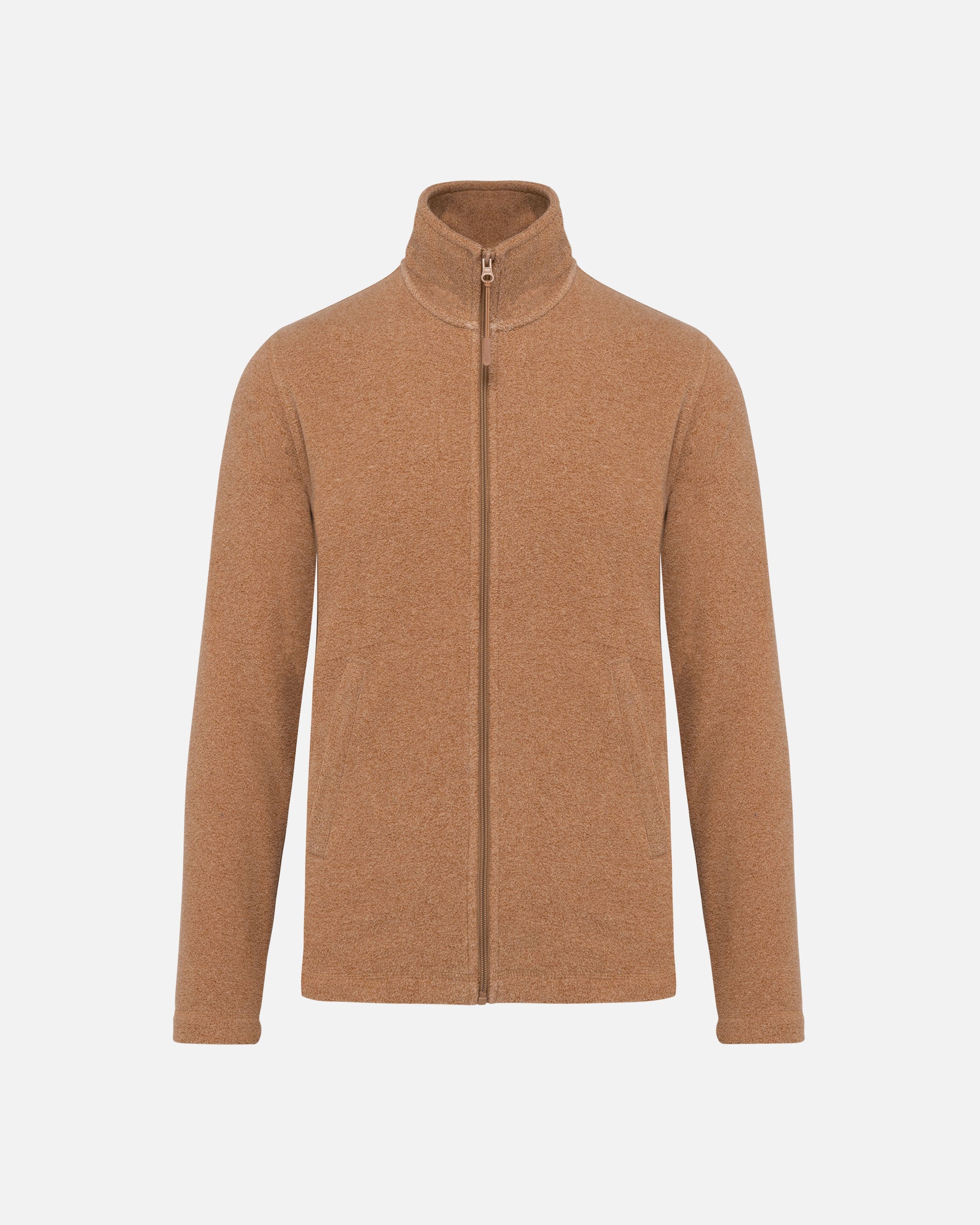 Herren Mikrofleece Jacke Camel Heather von VIVID