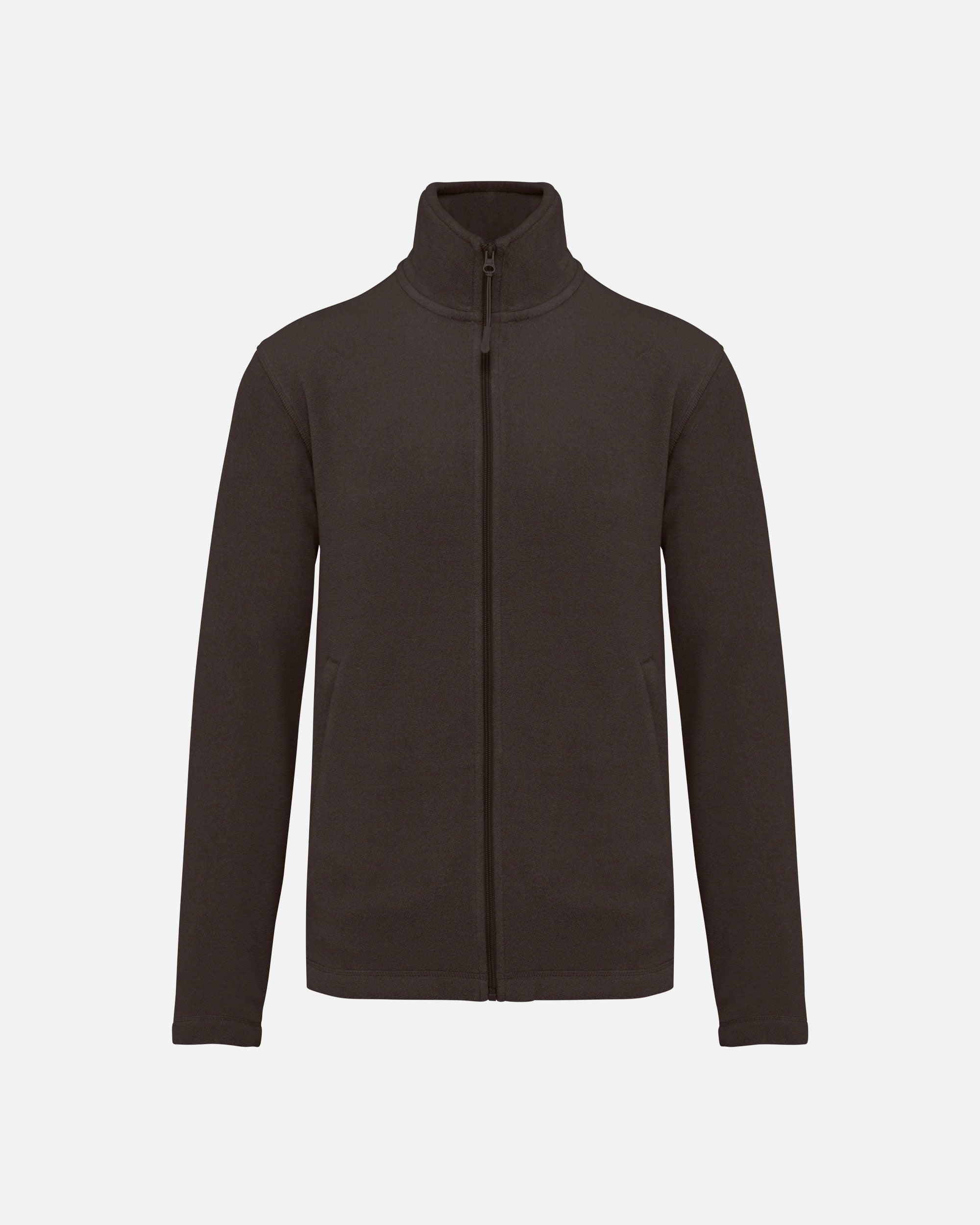 Herren Mikrofleece Jacke Chocolate Brown von VIVID