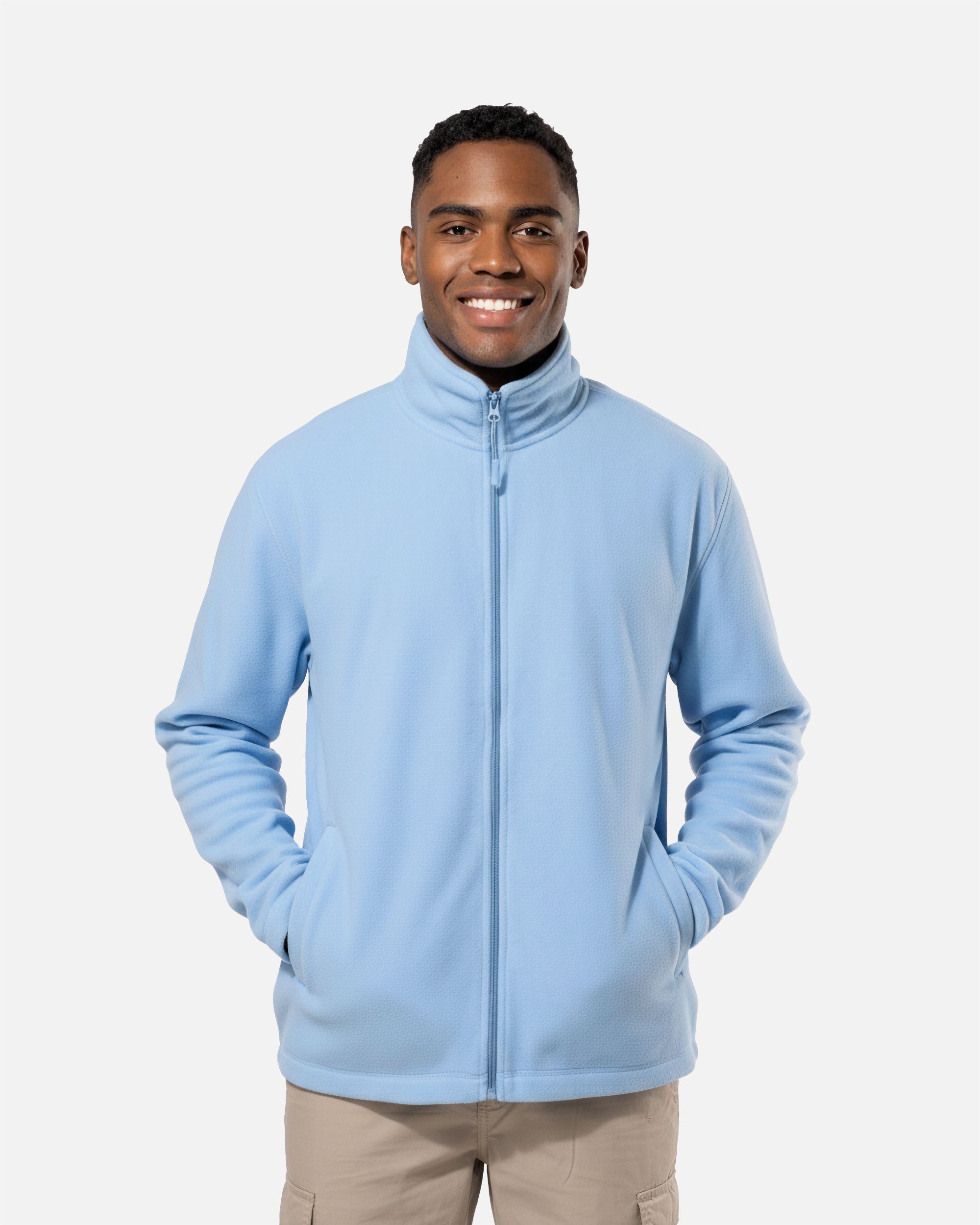 Herren Mikrofleece Jacke Sky Blue von VIVID