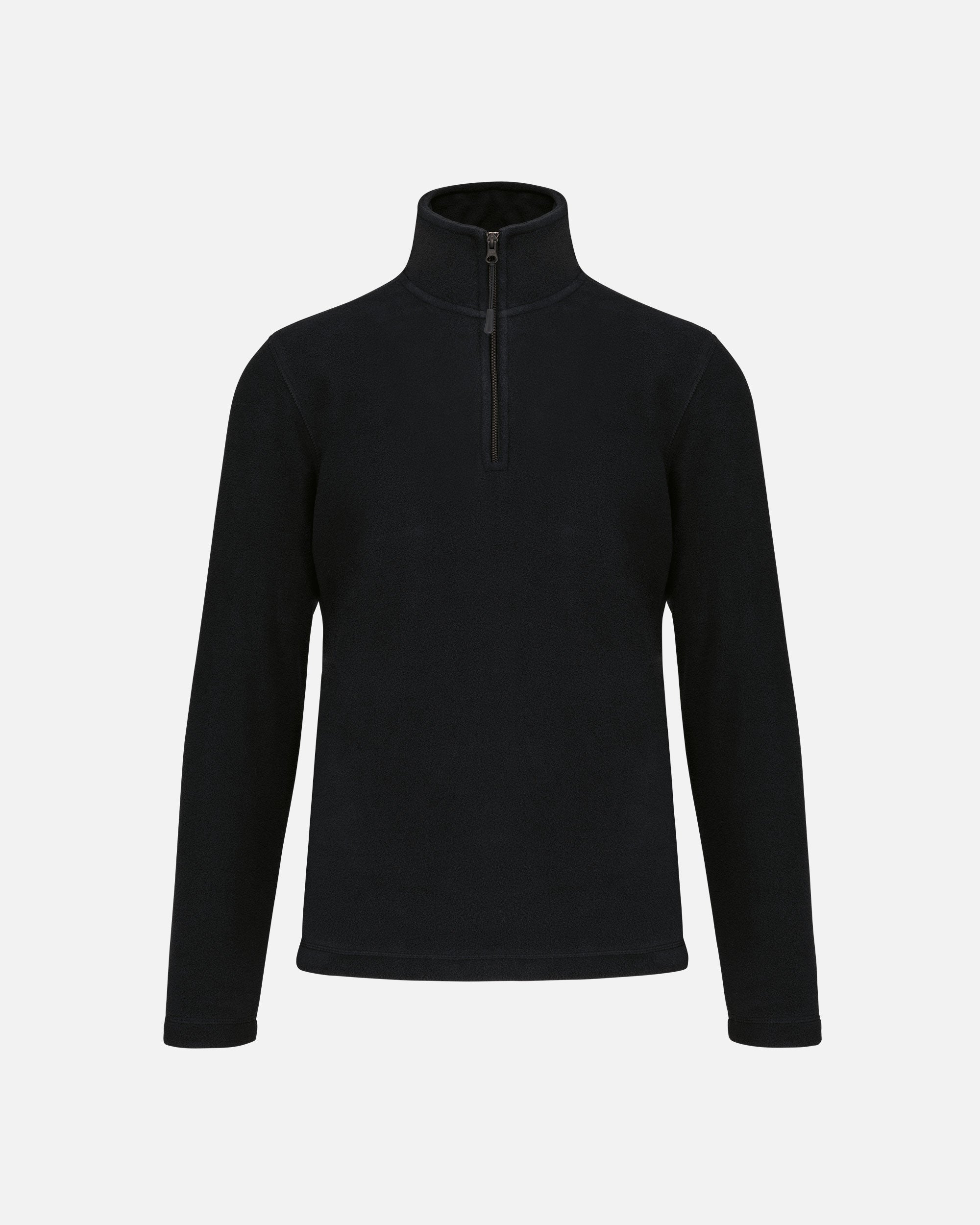 Herren Mikrofleece Pullover mit 1/4-Reißverschluss Black von VIVID