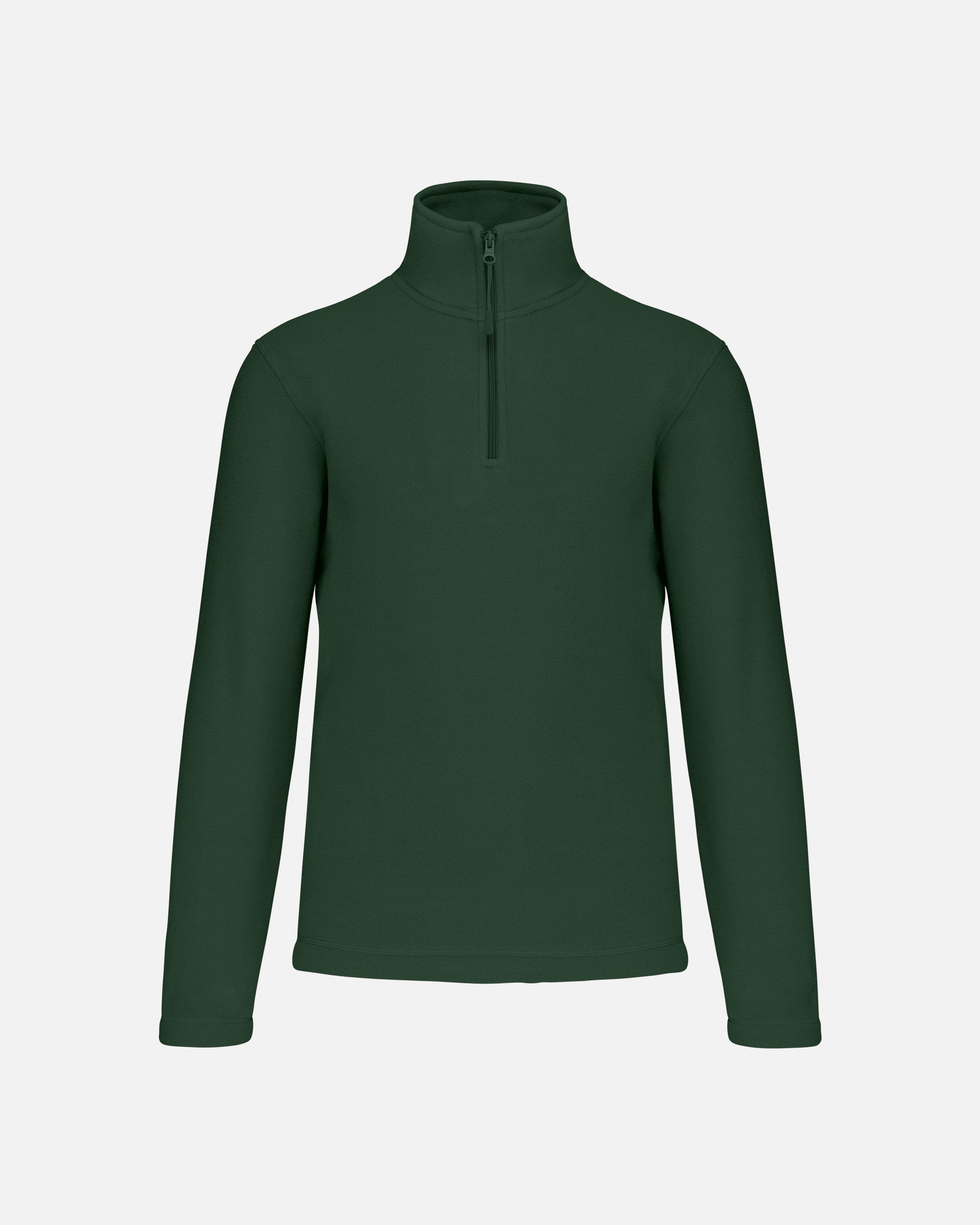 Herren Mikrofleece Pullover mit 1/4-Reißverschluss Forest Green von VIVID