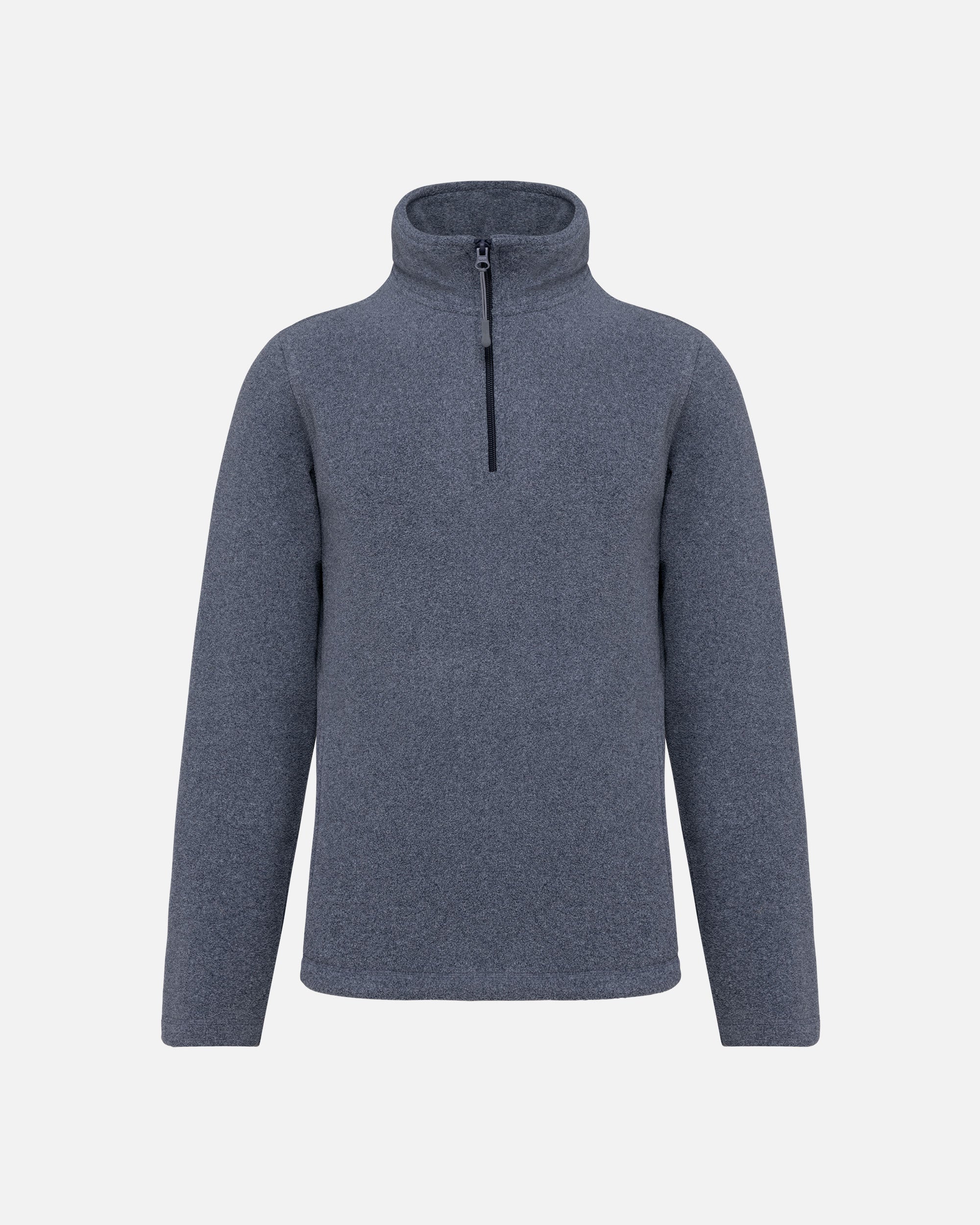 Herren Mikrofleece Pullover mit 1/4-Reißverschluss Navy Blue Heather von VIVID