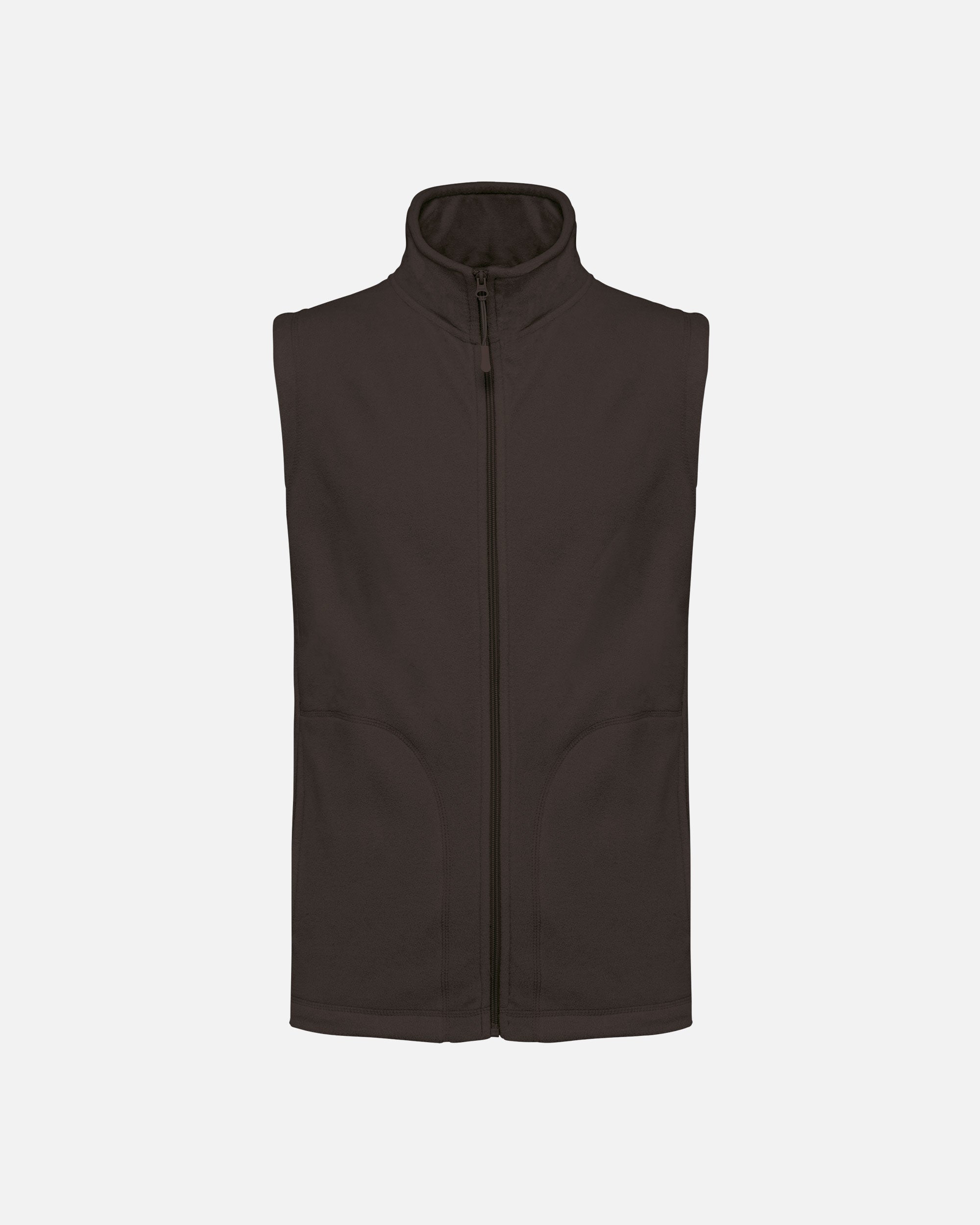 Herren Mikrofleece Weste Chocolate Brown von VIVID