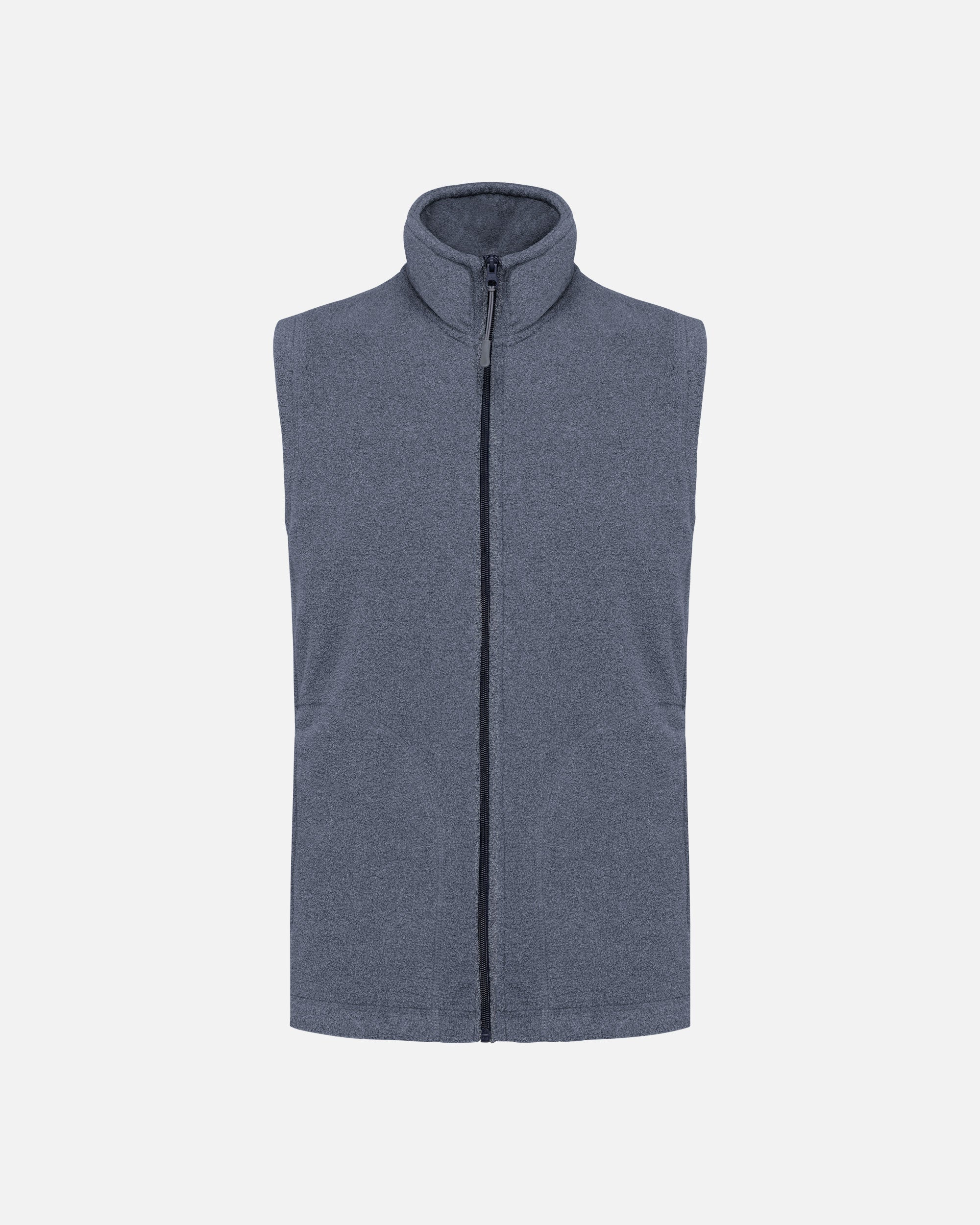 Herren Mikrofleece Weste Navy Blue Heather von VIVID