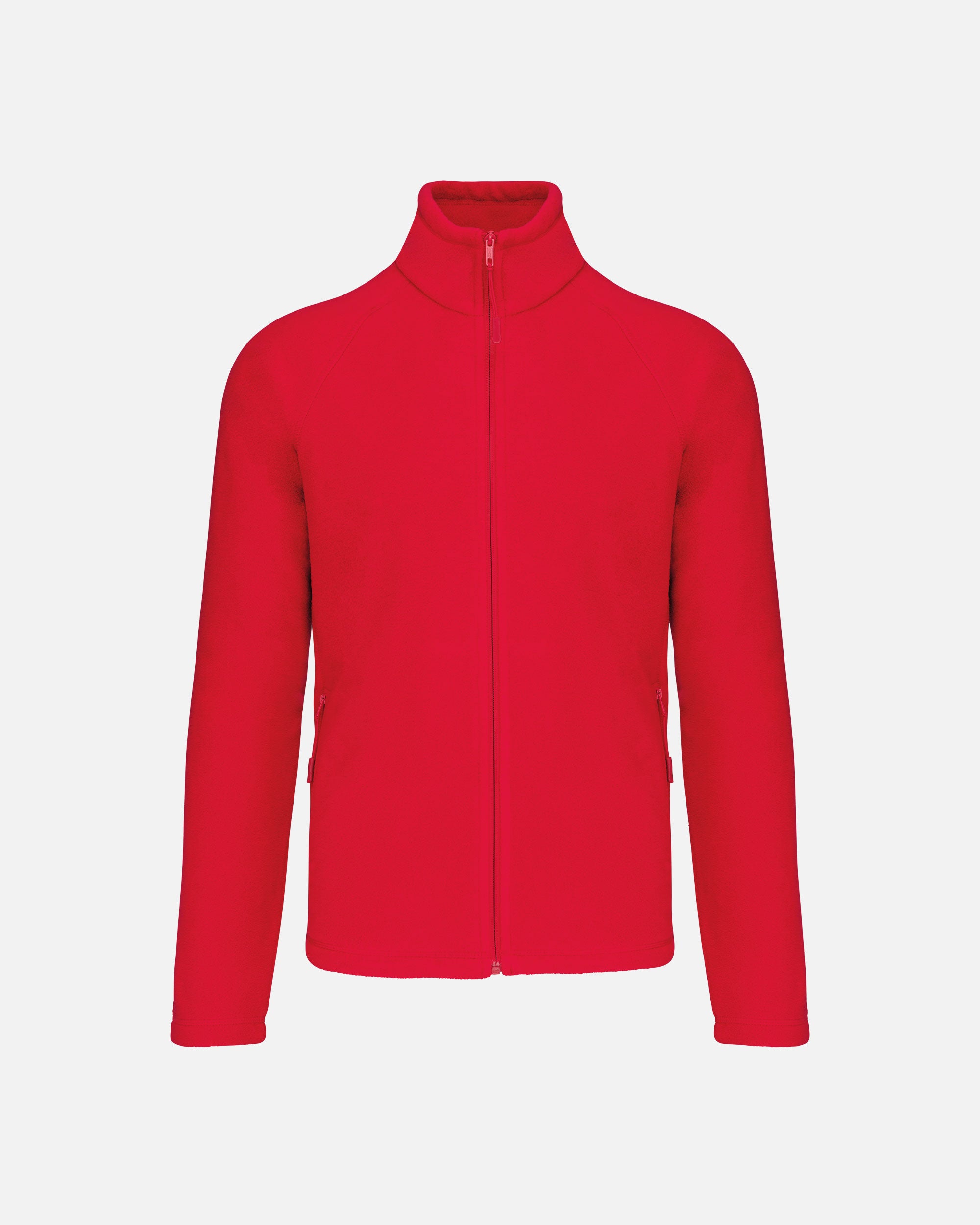 Herren Mikrofleece Raglan Jacke Fire Red von VIVID
