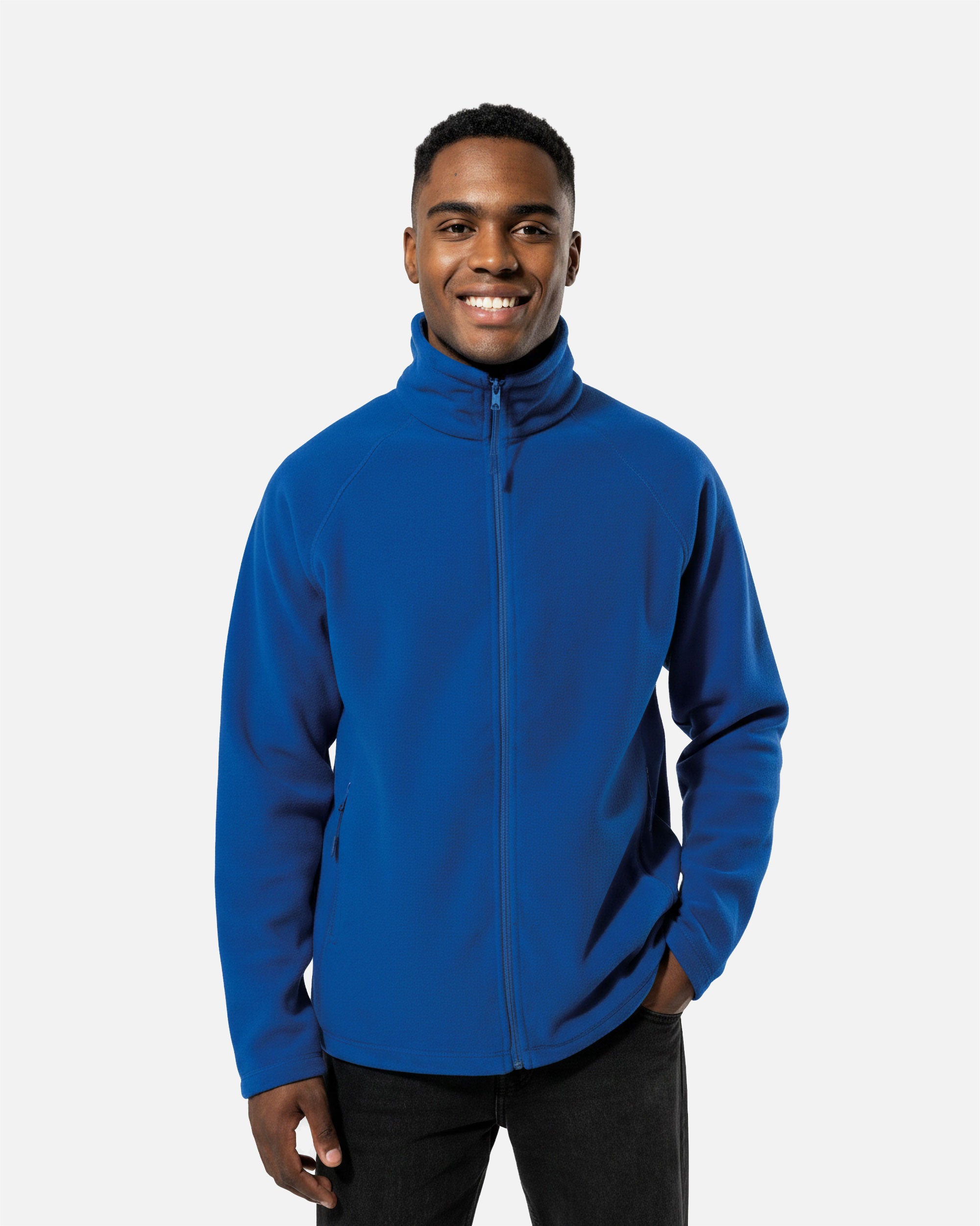 Herren Mikrofleece Raglan Jacke Royal Blue von VIVID