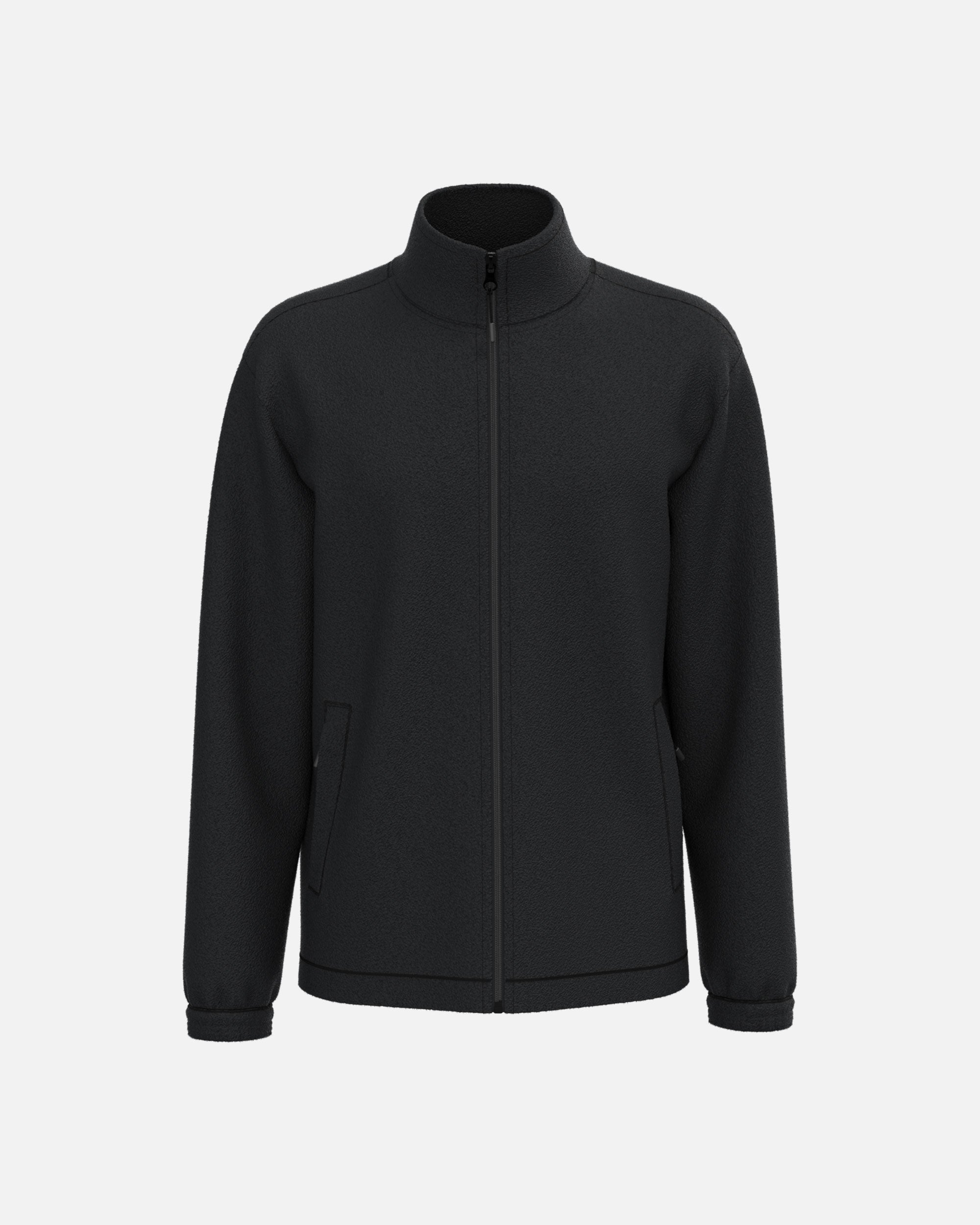 Unisex Mikrofleece Jacke mit elastischen Ärmelbündchen Black von VIVID
