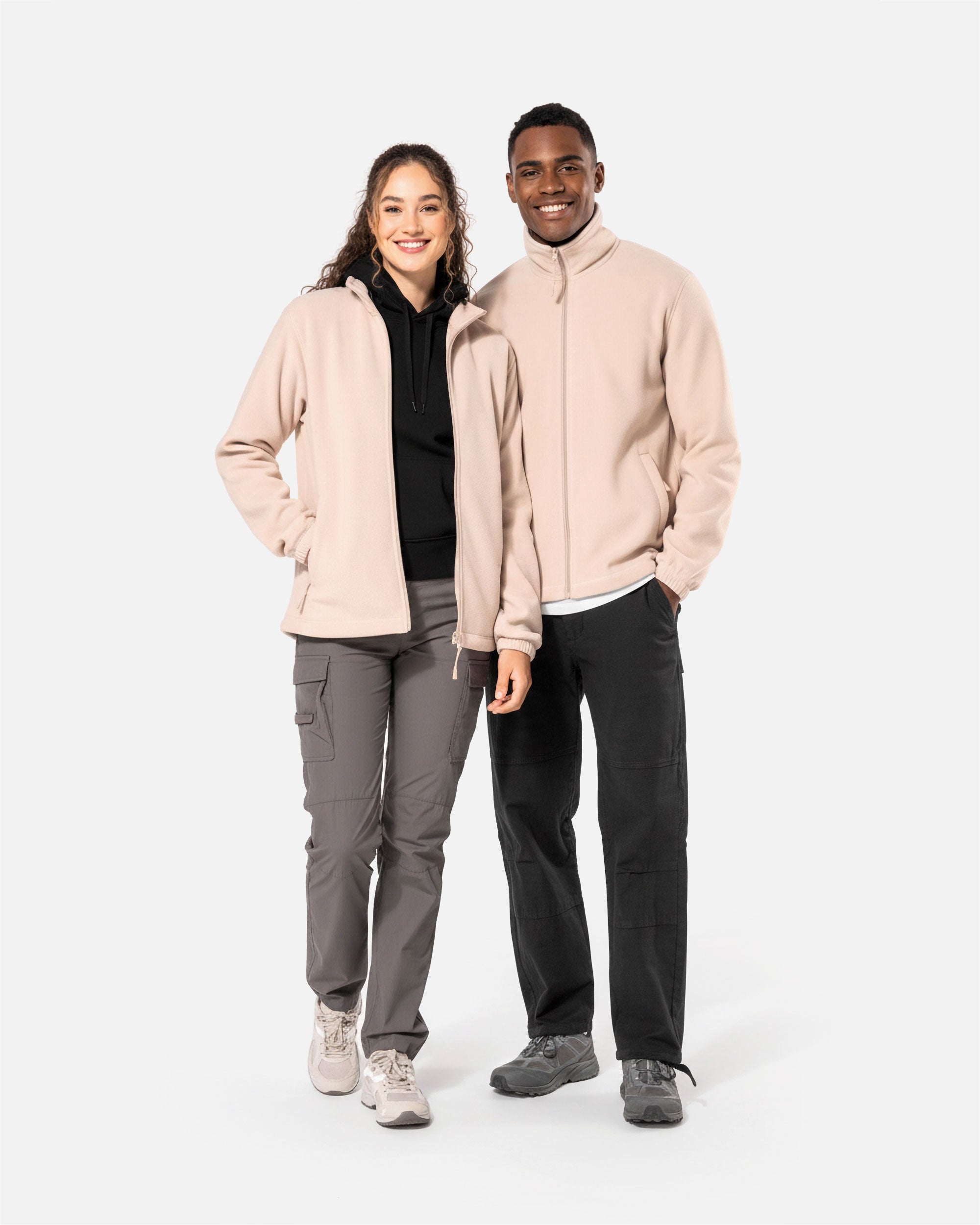 Unisex Mikrofleece Jacke mit elastischen Ärmelbündchen von VIVID