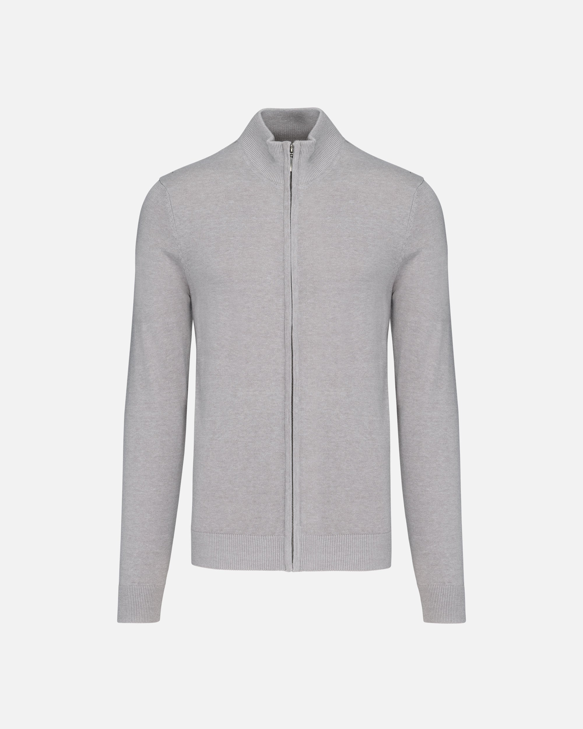Herren Pullover mit Reißverschluss Grey Heather von VIVID