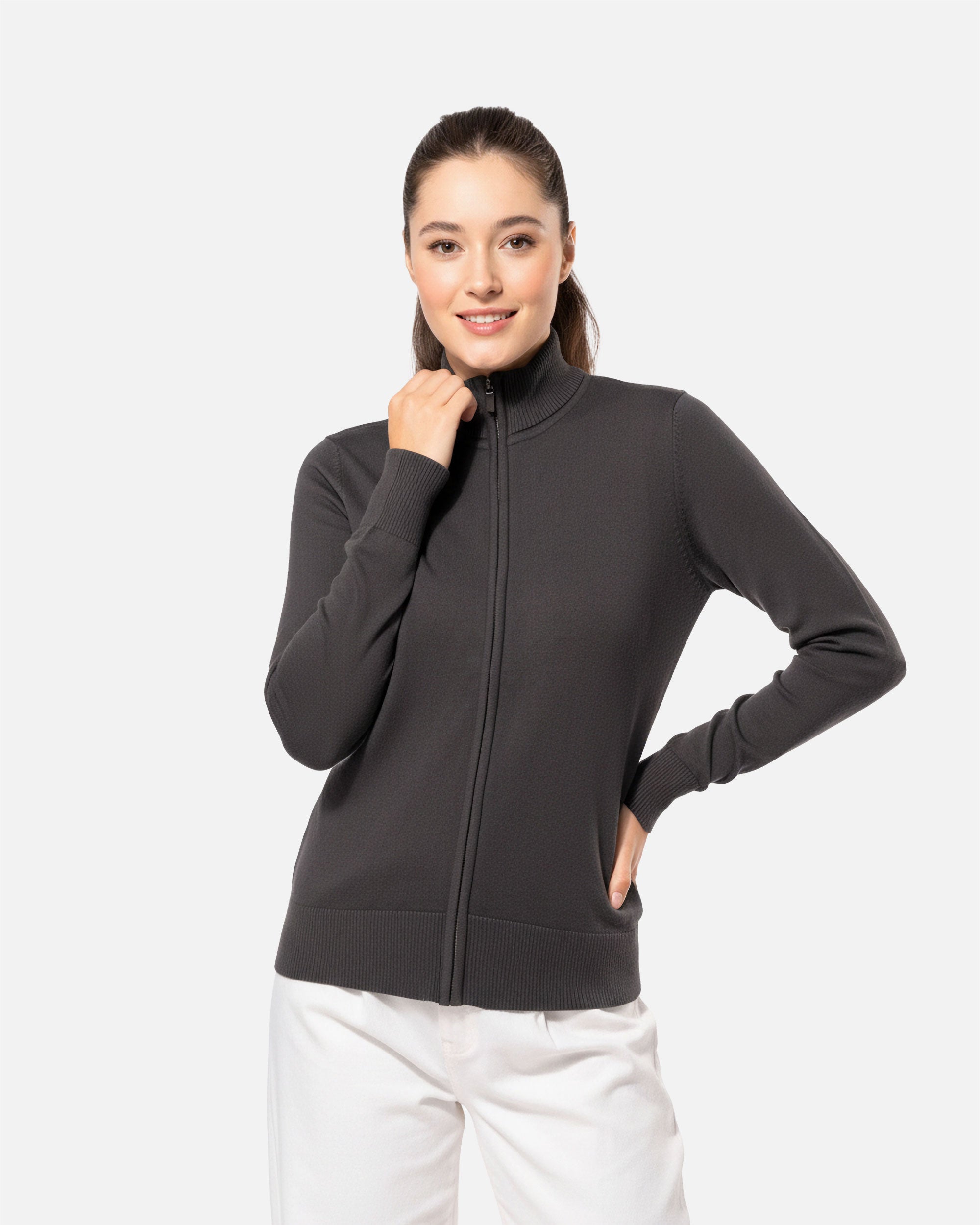 Damen Pullover mit Reißverschluss