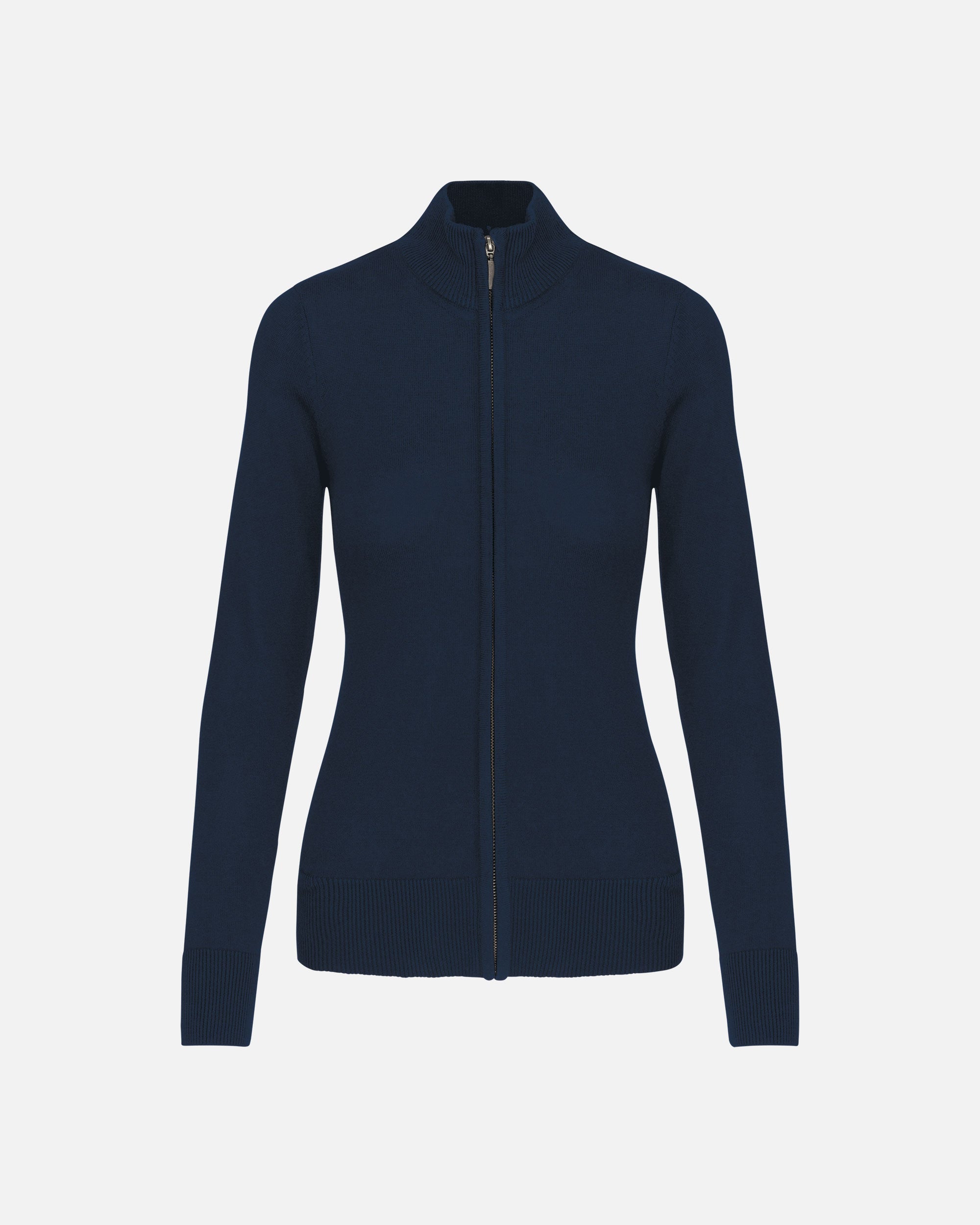 Damen Pullover mit Reißverschluss Navy Blue von VIVID