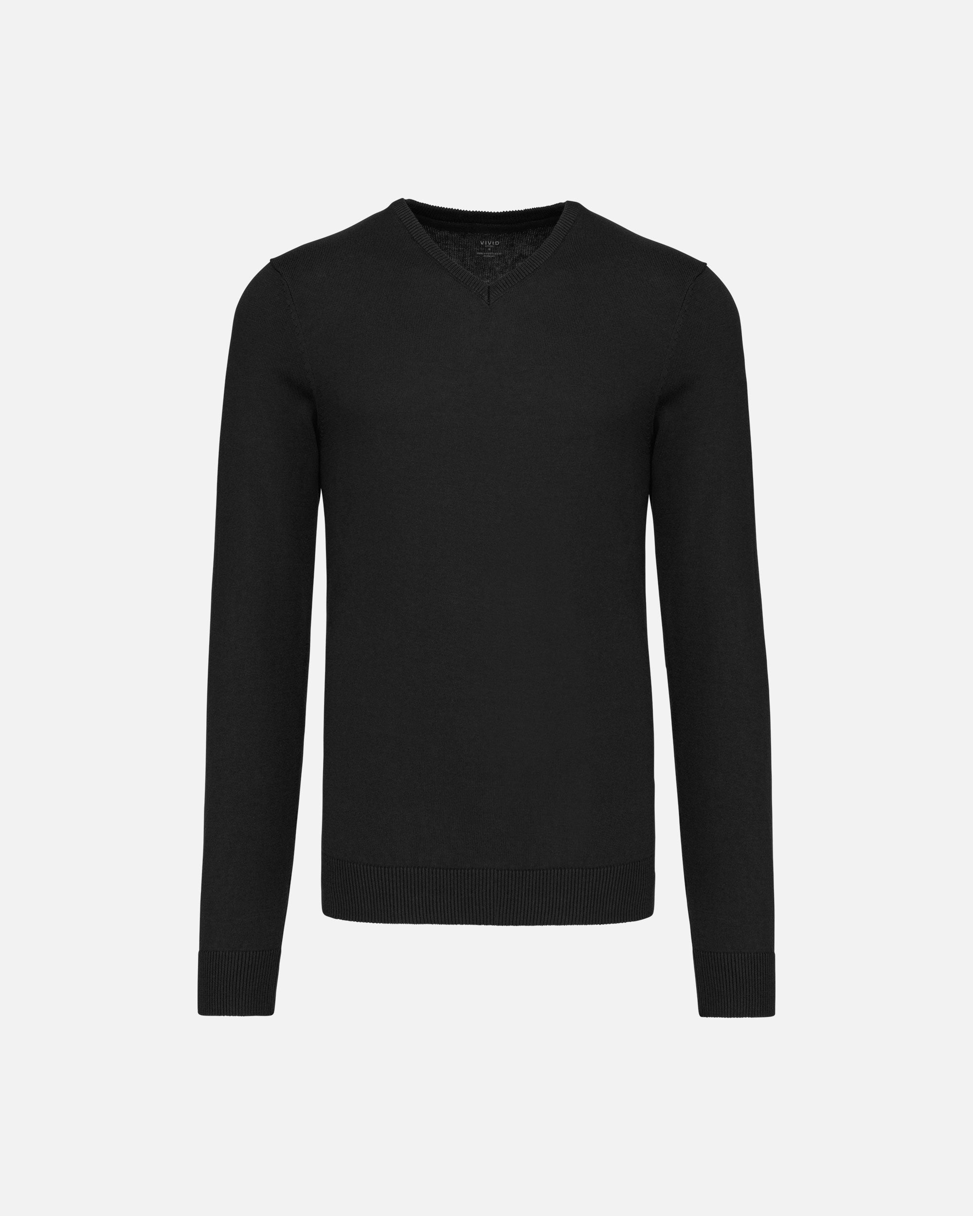 Herren Pullover mit V-Ausschnitt 2.0 Black von VIVID