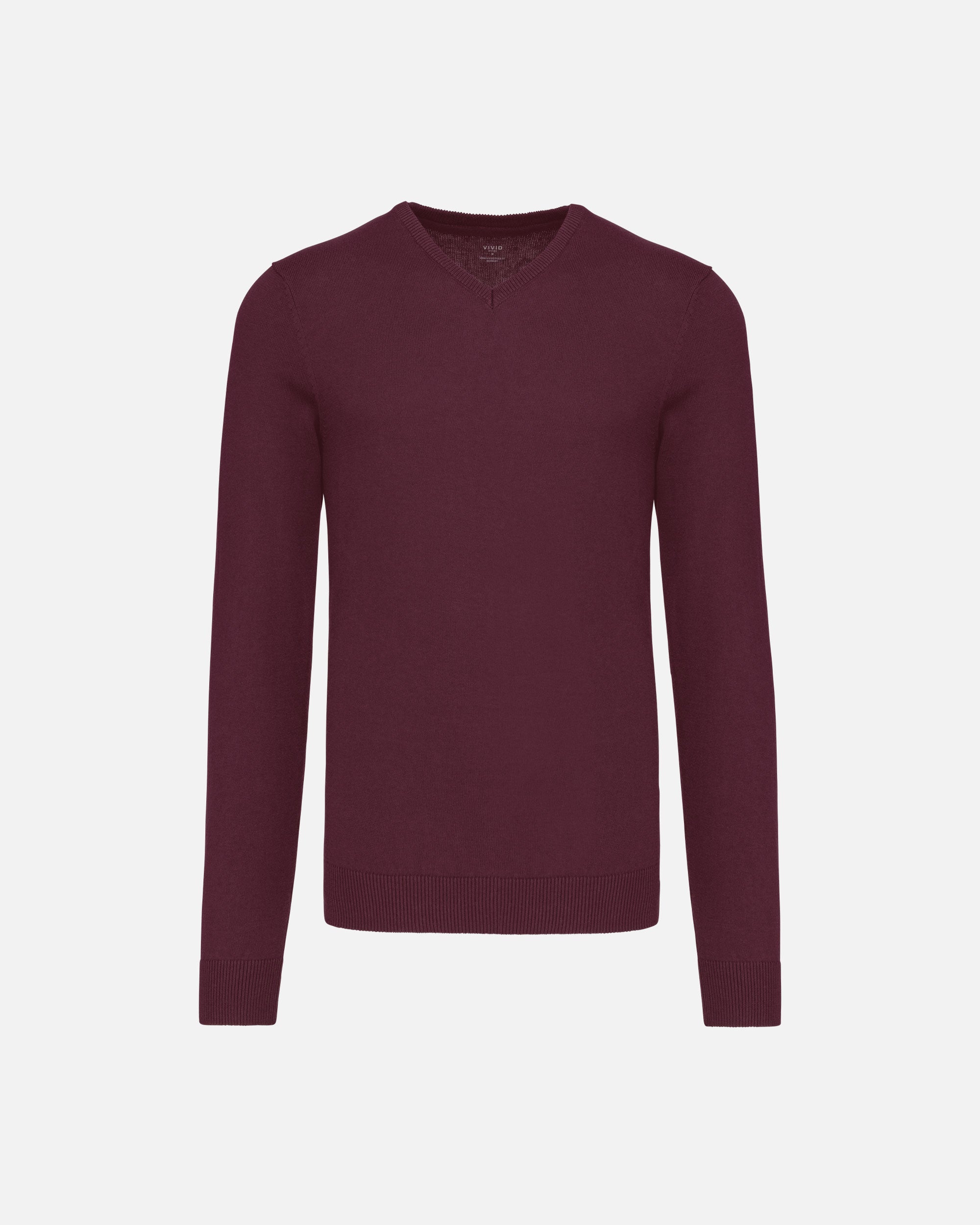 Herren Pullover mit V-Ausschnitt 2.0 Burgundy von VIVID
