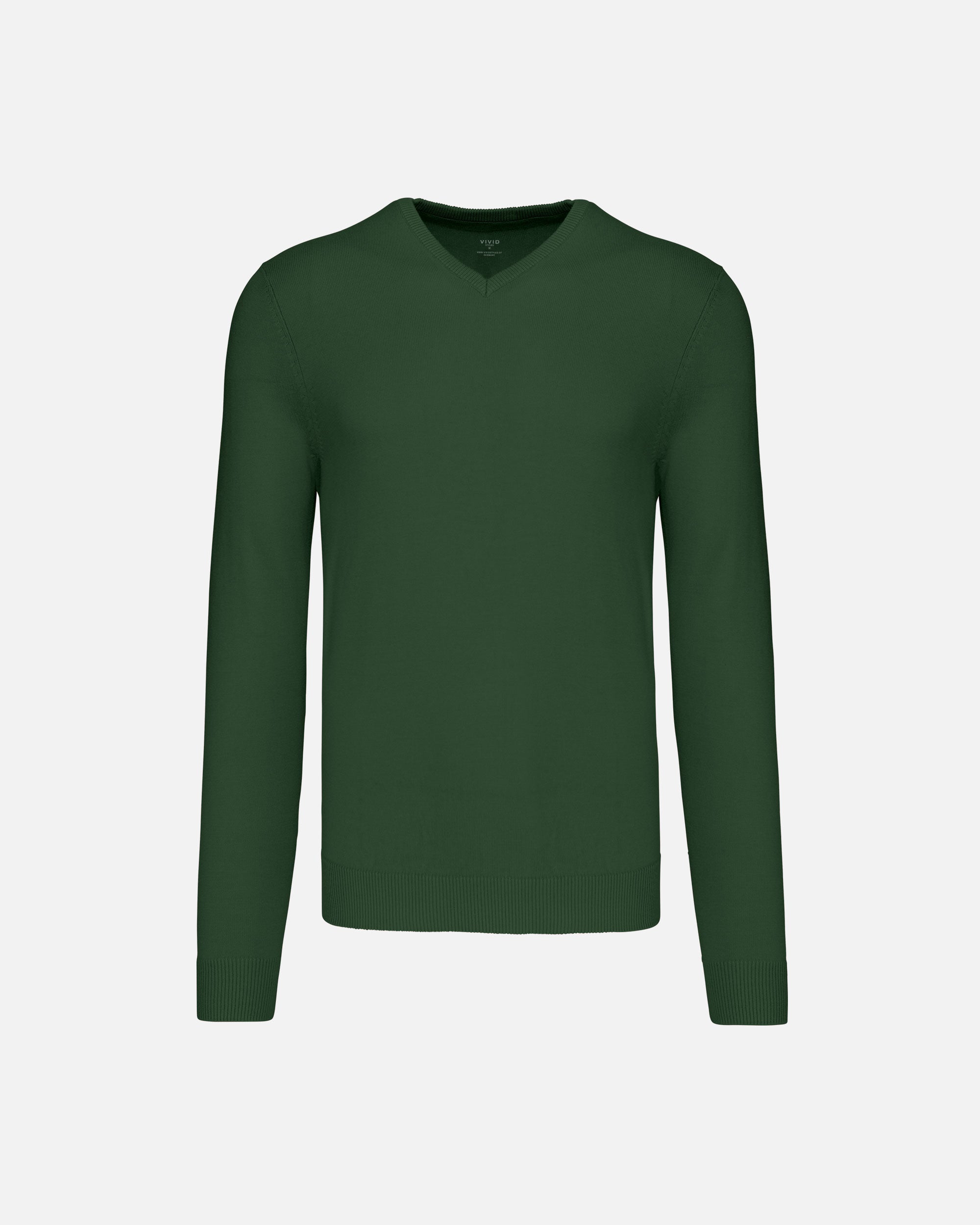 Herren Pullover mit V-Ausschnitt 2.0 Forest Green von VIVID