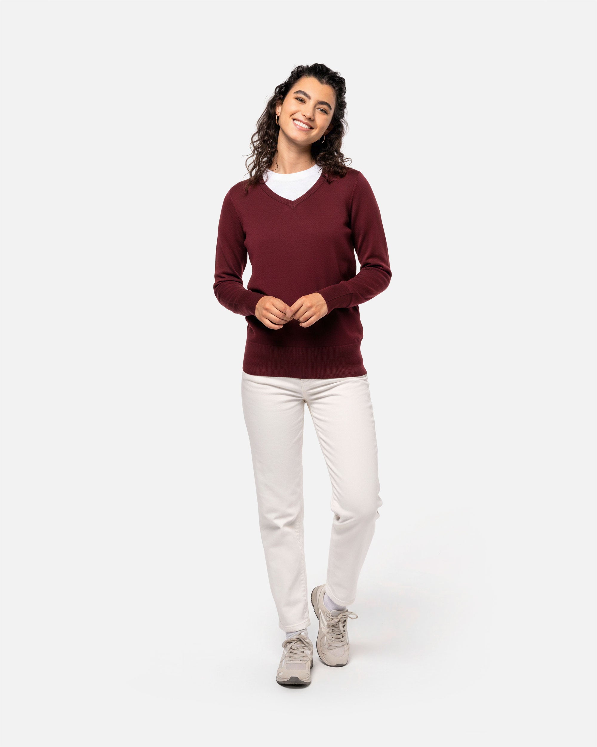 Damen Pullover mit V-Ausschnitt von VIVID