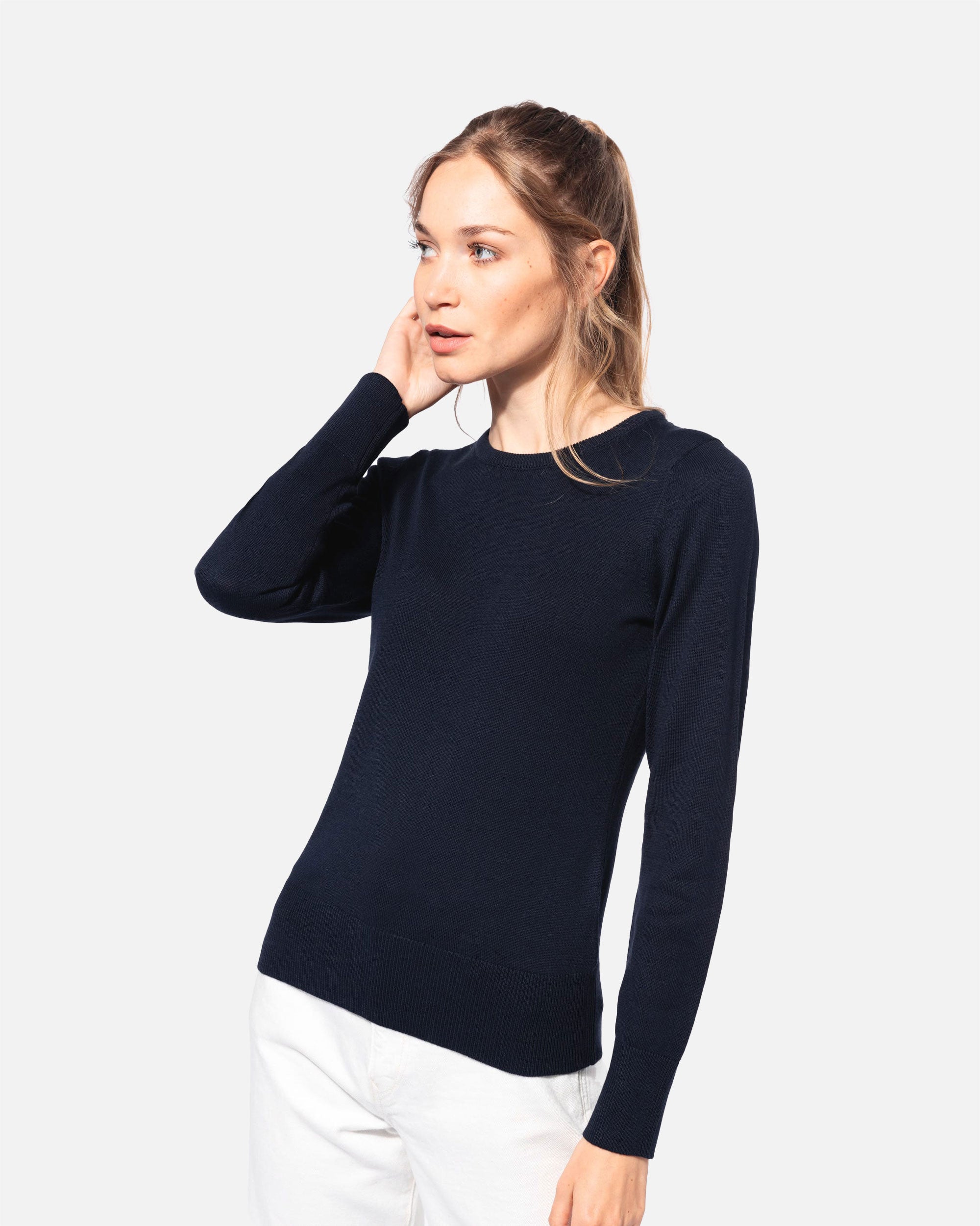 Modischer Damen Pullover Navy Blue von VIVID