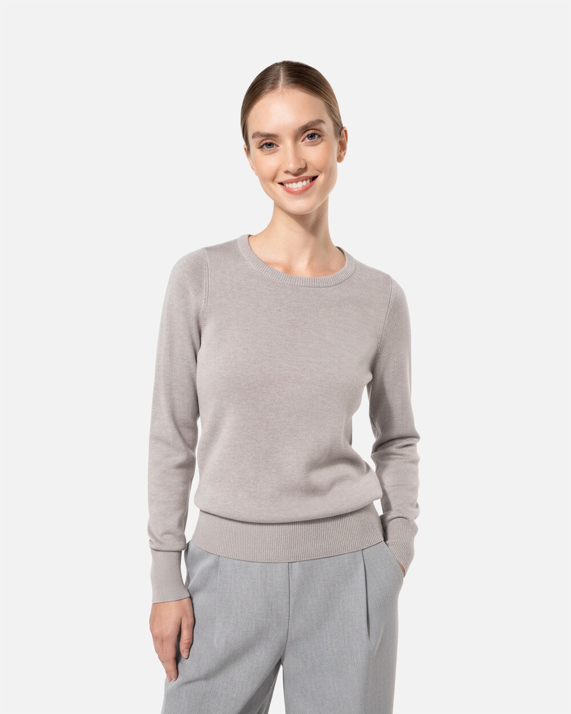 Modischer Damen Pullover Grey Heather von VIVID
