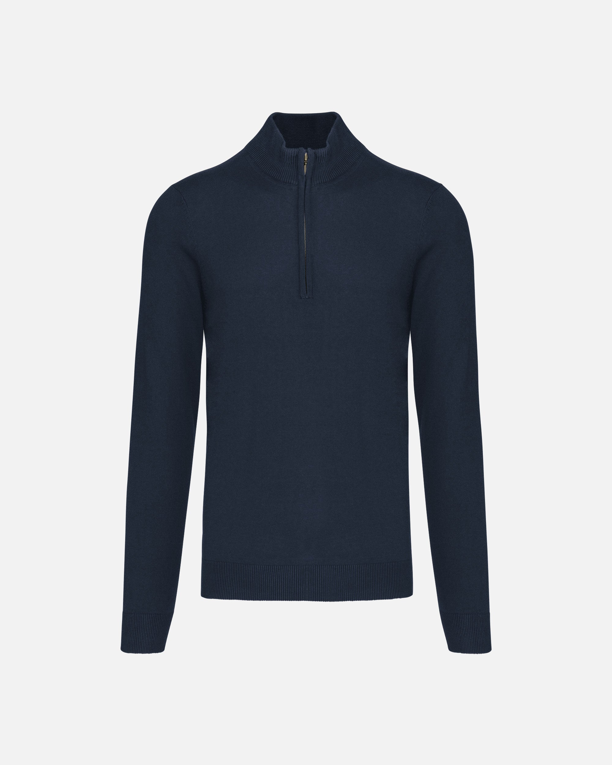 Herren Pullover mit 1/4-Reißverschluss Navy Blue von VIVID