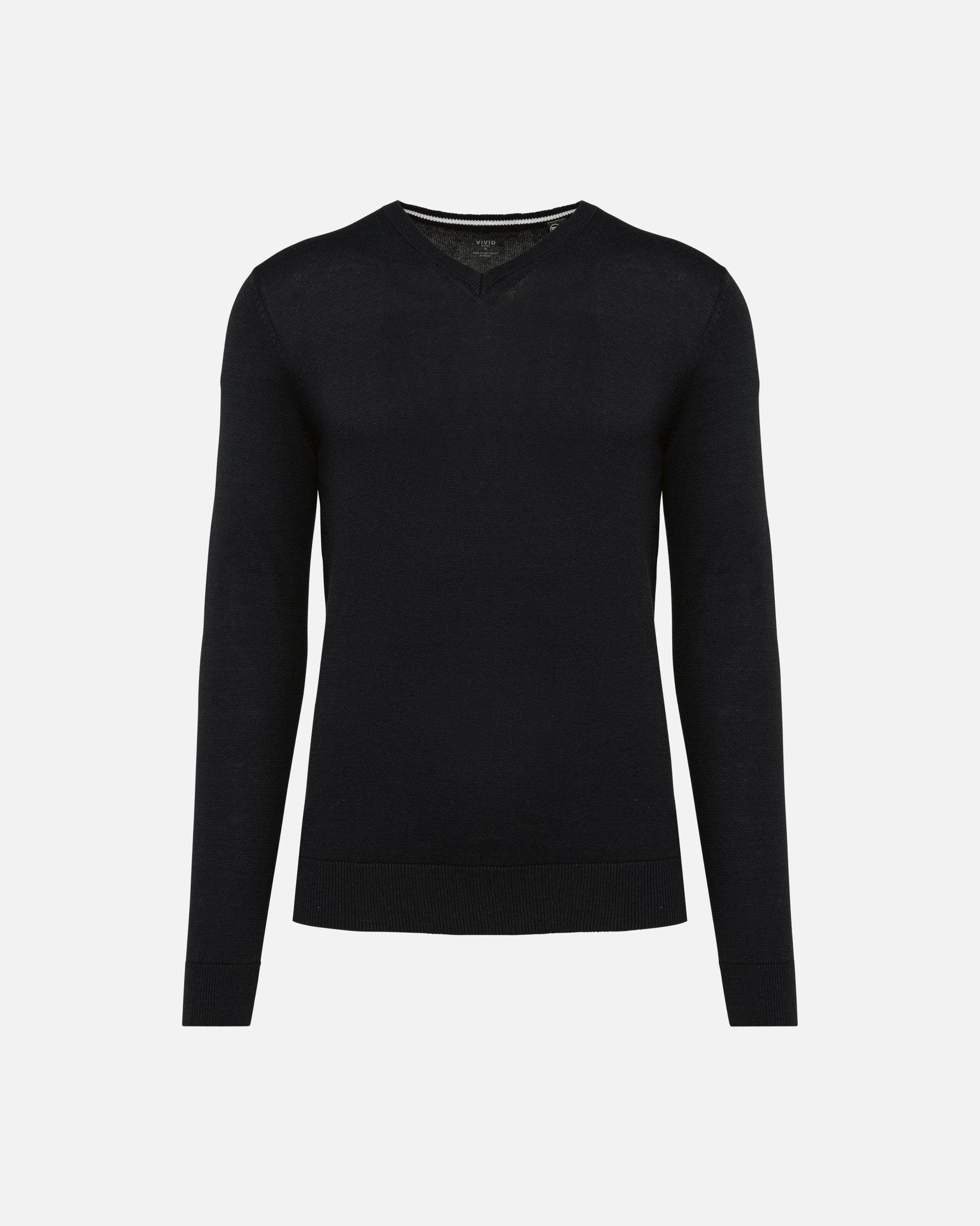 Herren Pullover mit V-Ausschnitt Black von VIVID