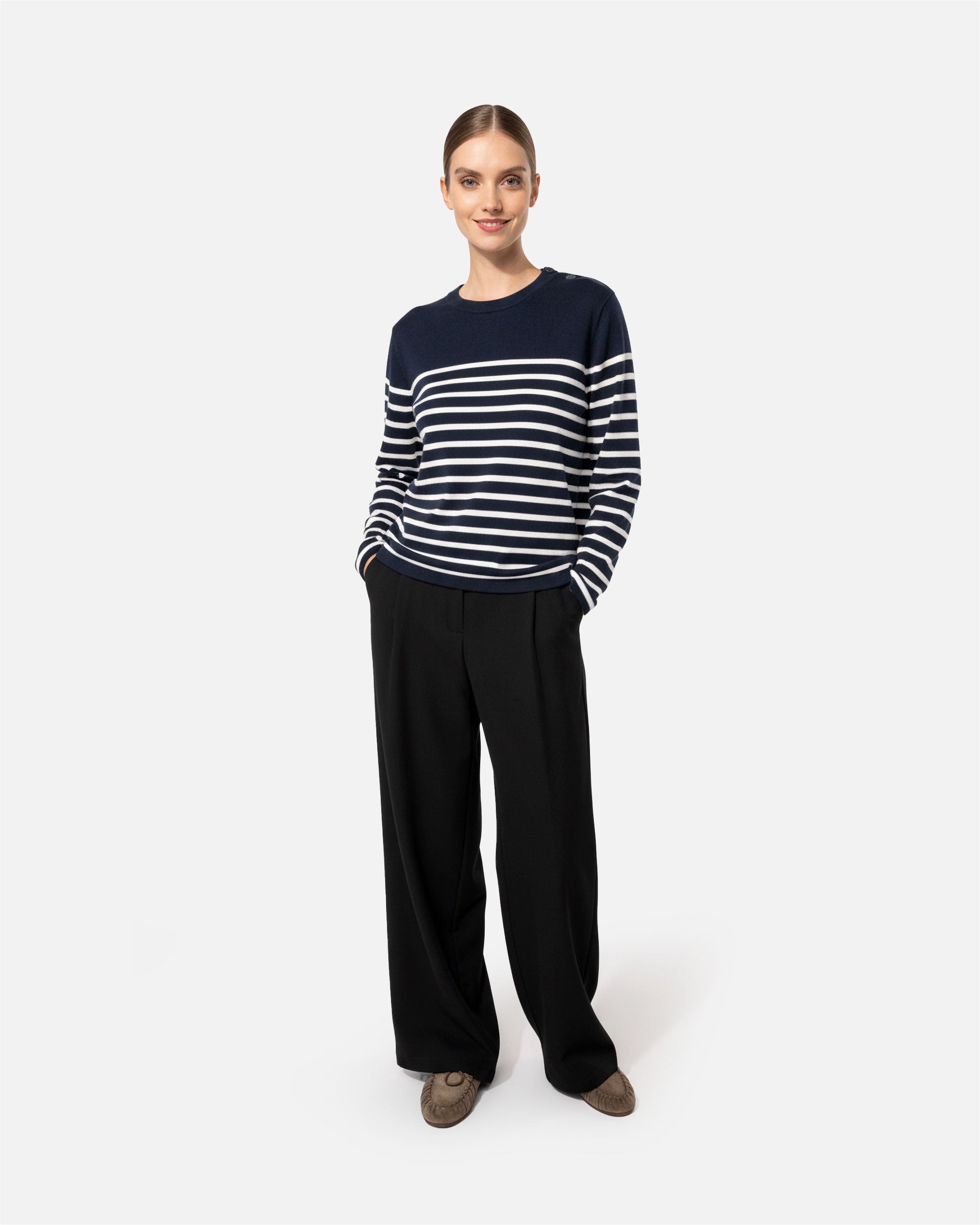 Damen Pullover im Marine-Look von VIVID