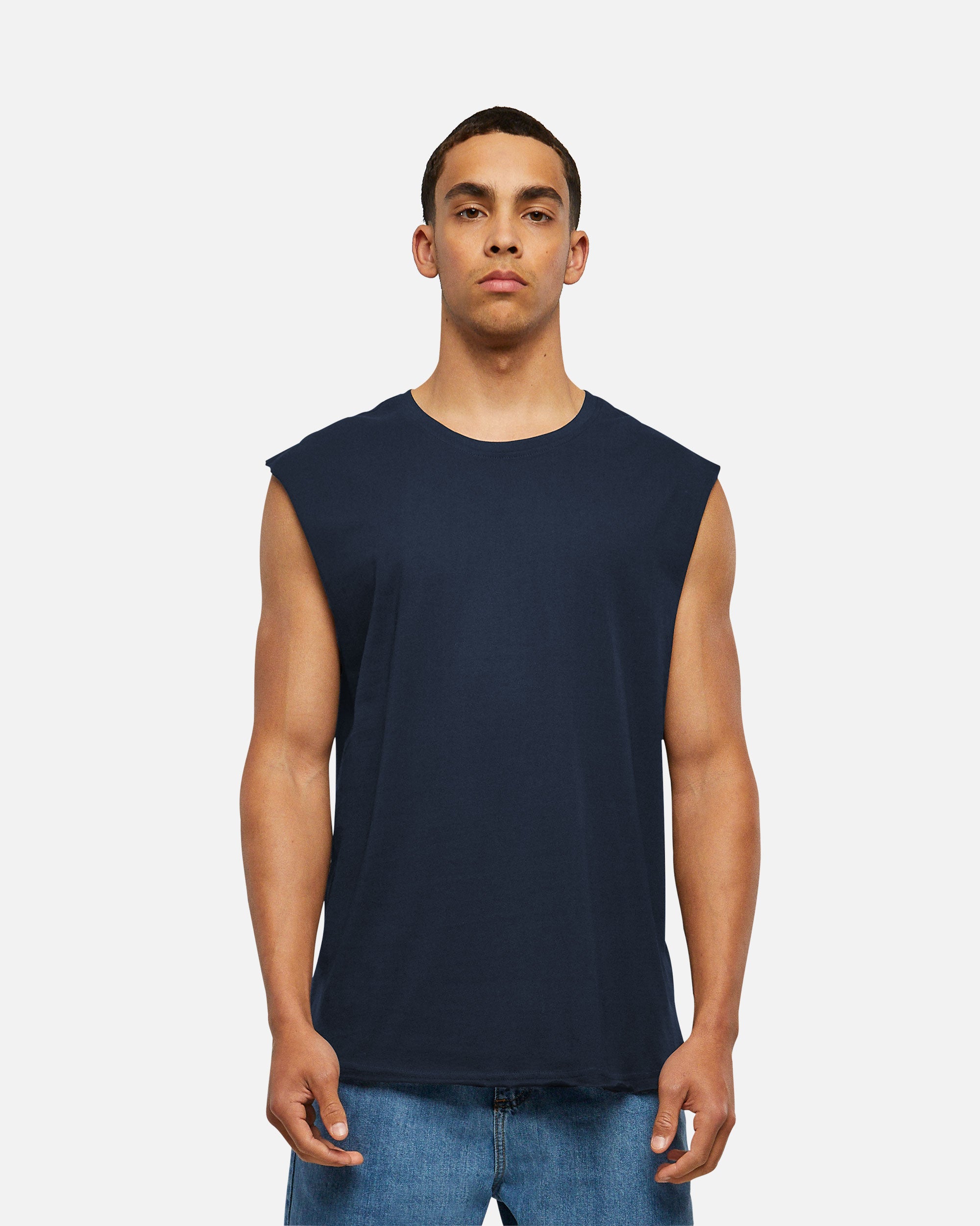 Ärmelloses Herren T-Shirt Navy Blue von VIVID