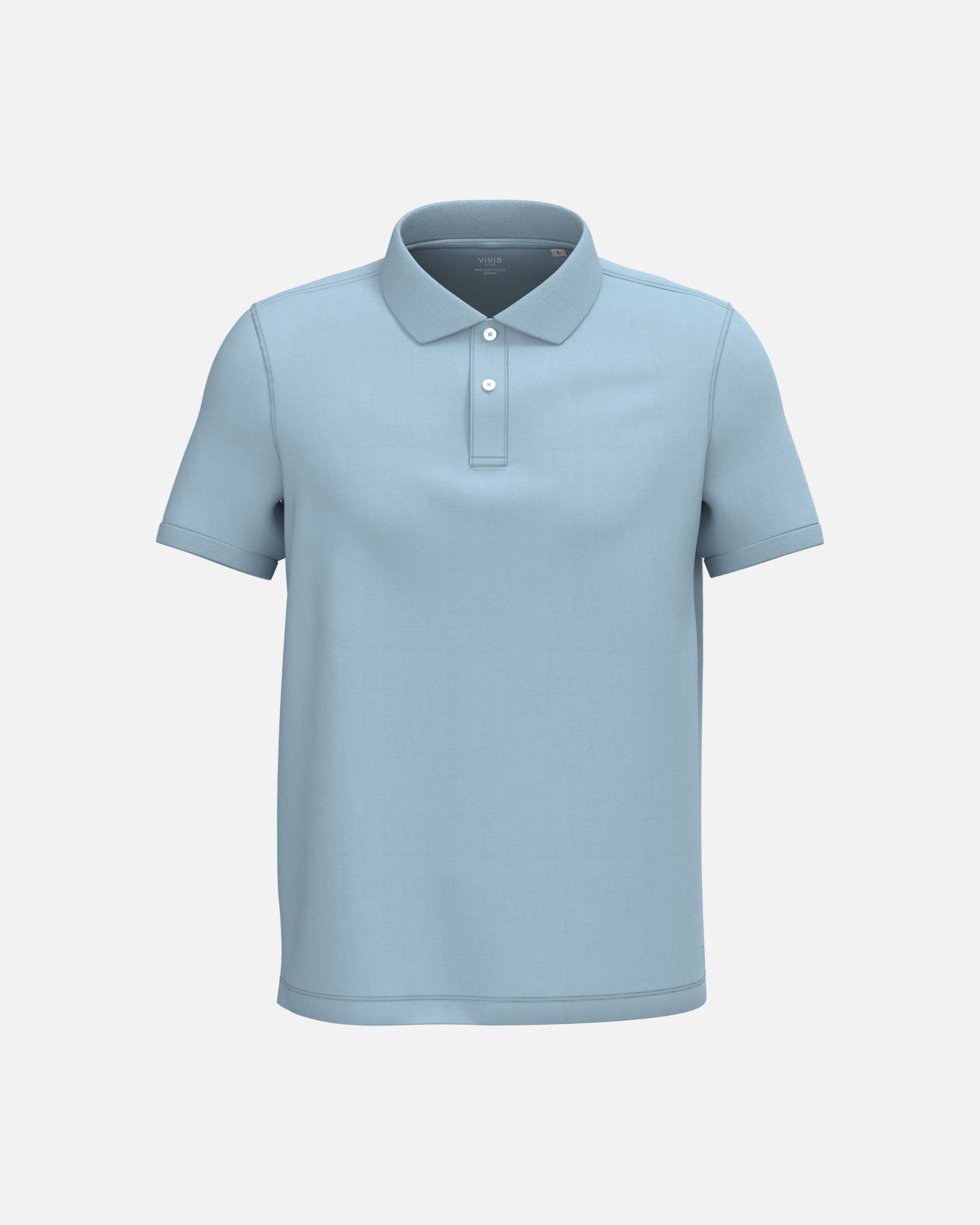 Schweres Herren Piqué Polo T-Shirt 2.1 Aquamarine von VIVID