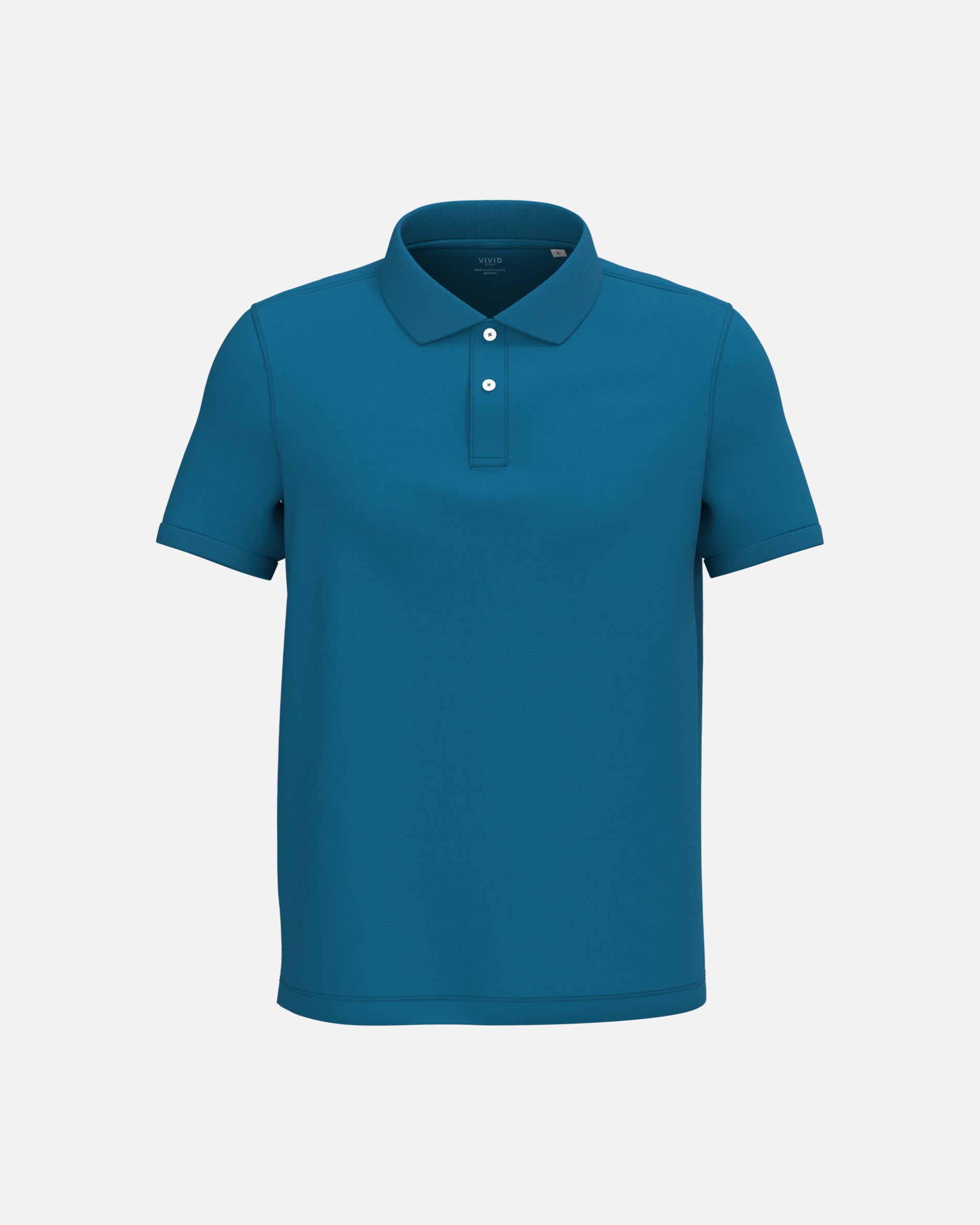 Schweres Herren Piqué Polo T-Shirt 2.1 Blue Sapphire von VIVID