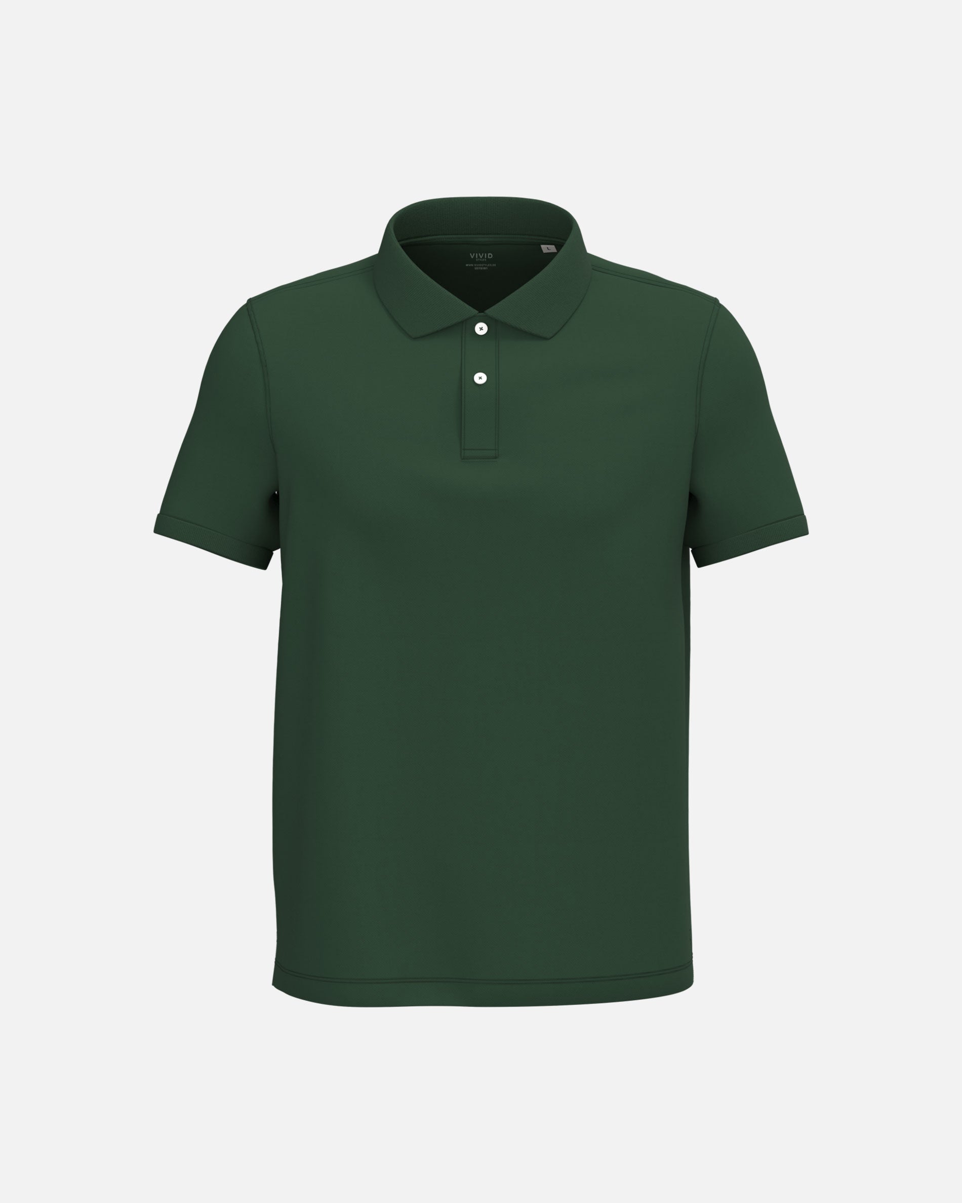 Schweres Herren Piqué Polo T-Shirt 2.1 Forest Green von VIVID