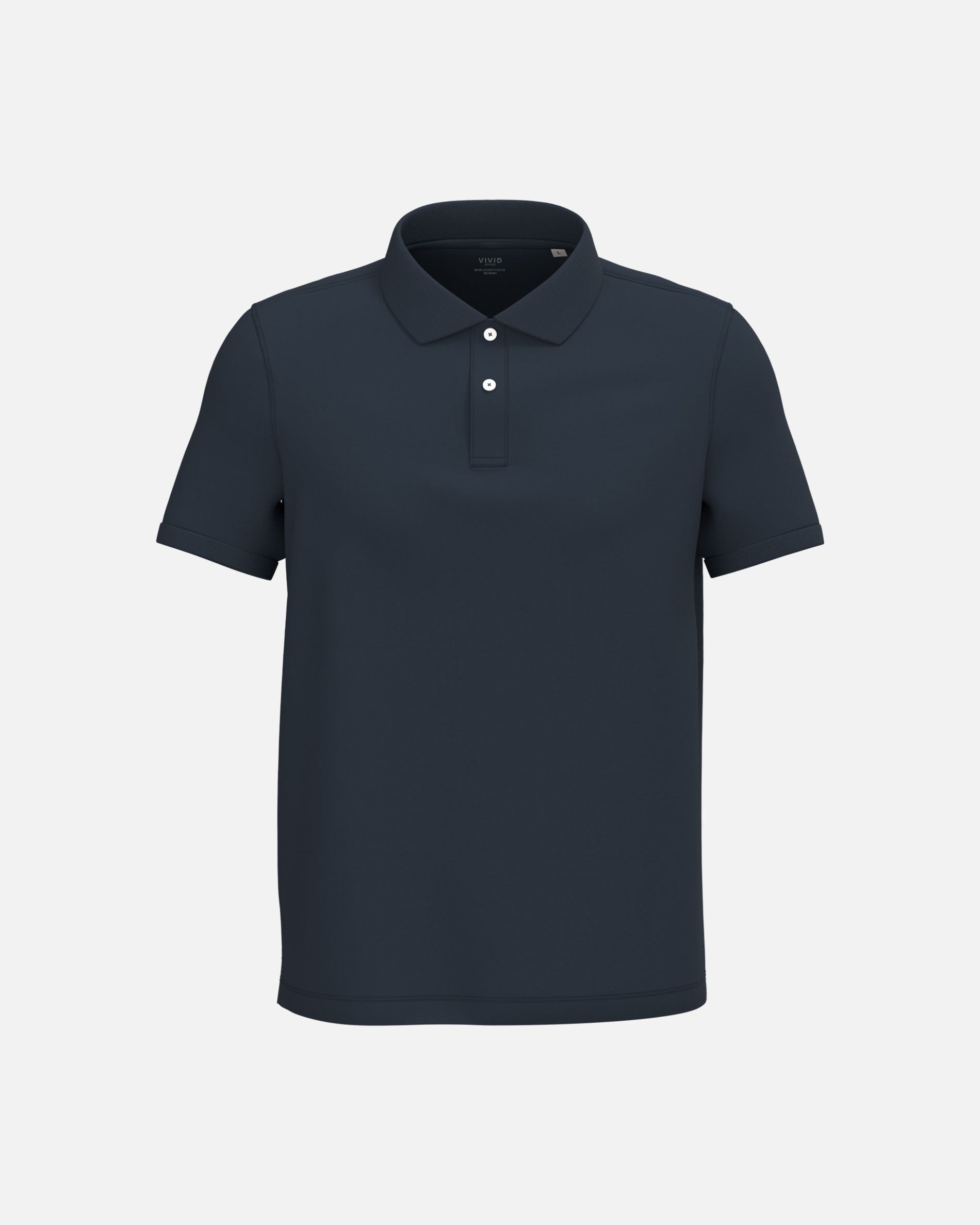 Schweres Herren Piqué Polo T-Shirt 2.1 Navy Blue von VIVID