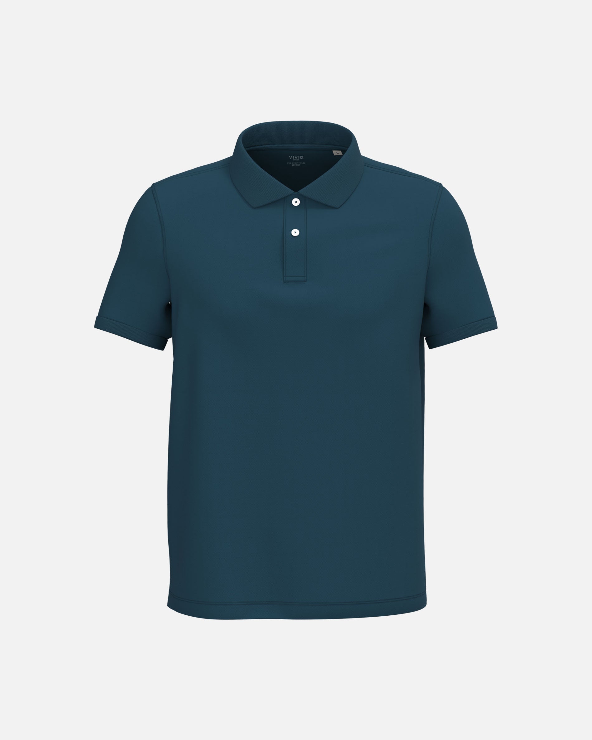 Schweres Herren Piqué Polo T-Shirt 2.1 Peacock Blue von VIVID