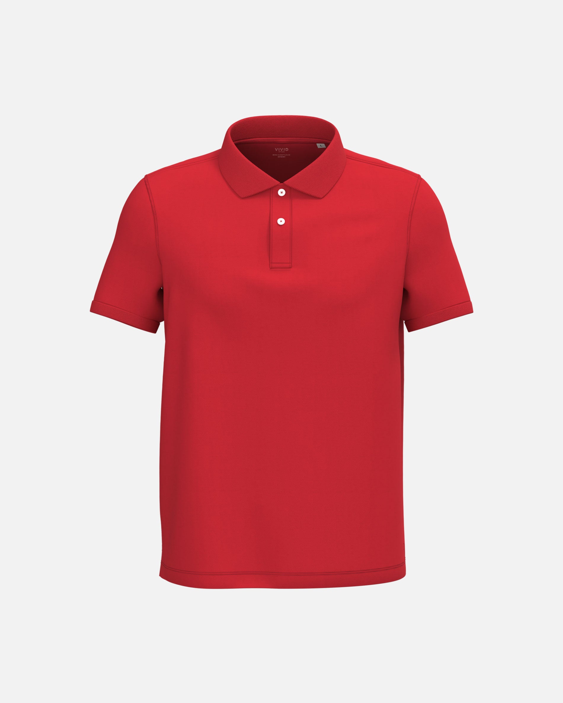 Schweres Herren Piqué Polo T-Shirt 2.1 Fire Red von VIVID