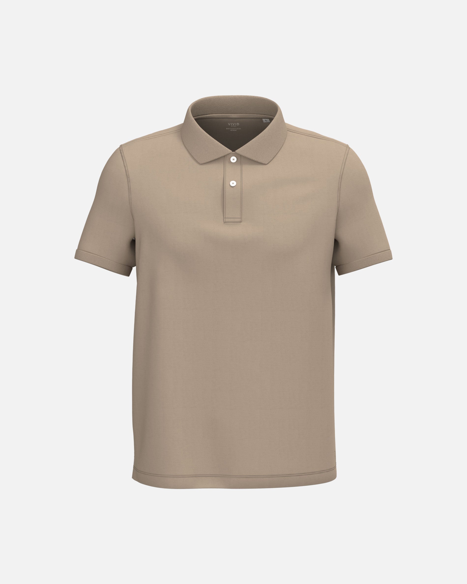 Schweres Herren Piqué Polo T-Shirt 2.1 Desert Sand von VIVID