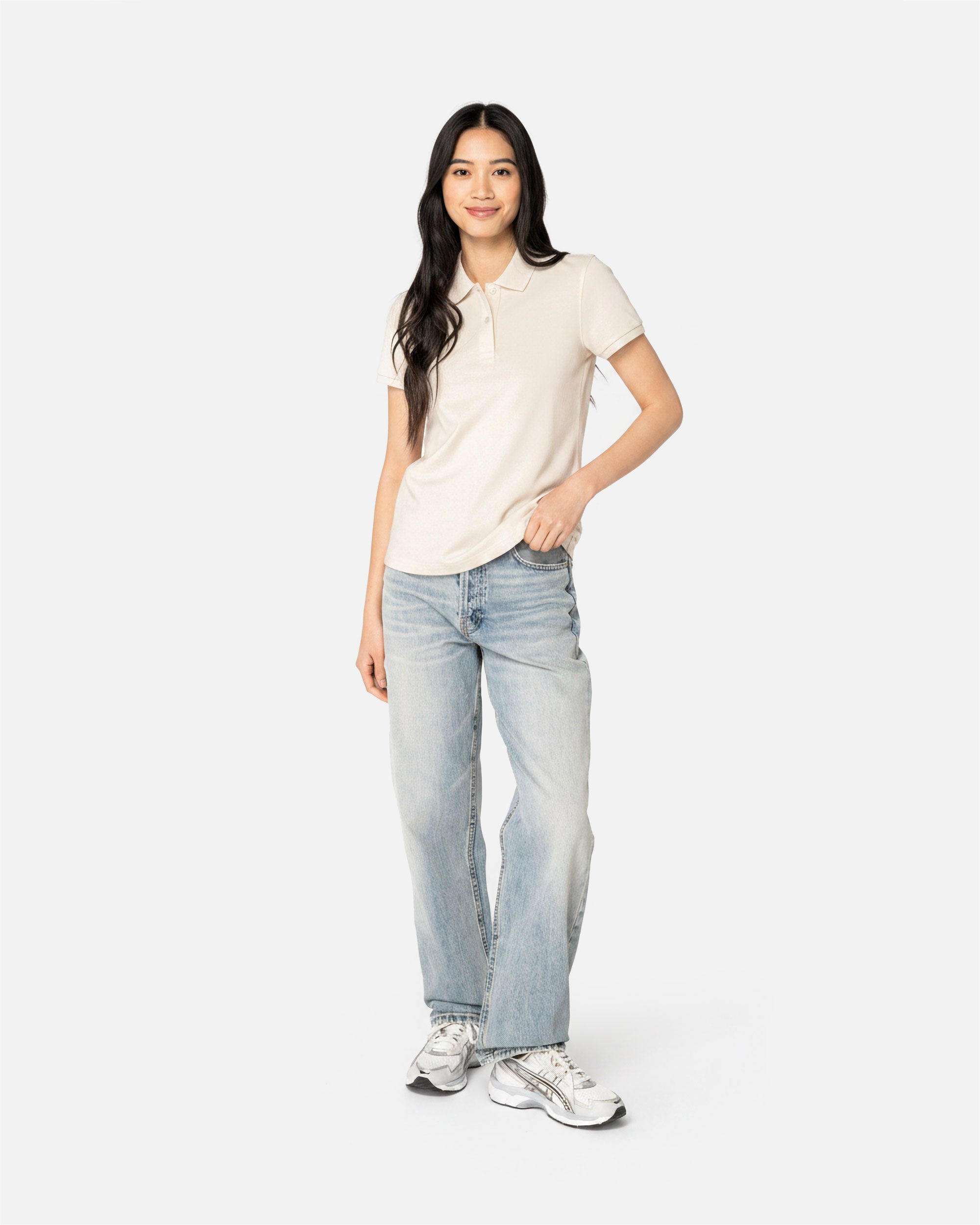 Schweres Damen Piqué Polo T-Shirt 3.0
