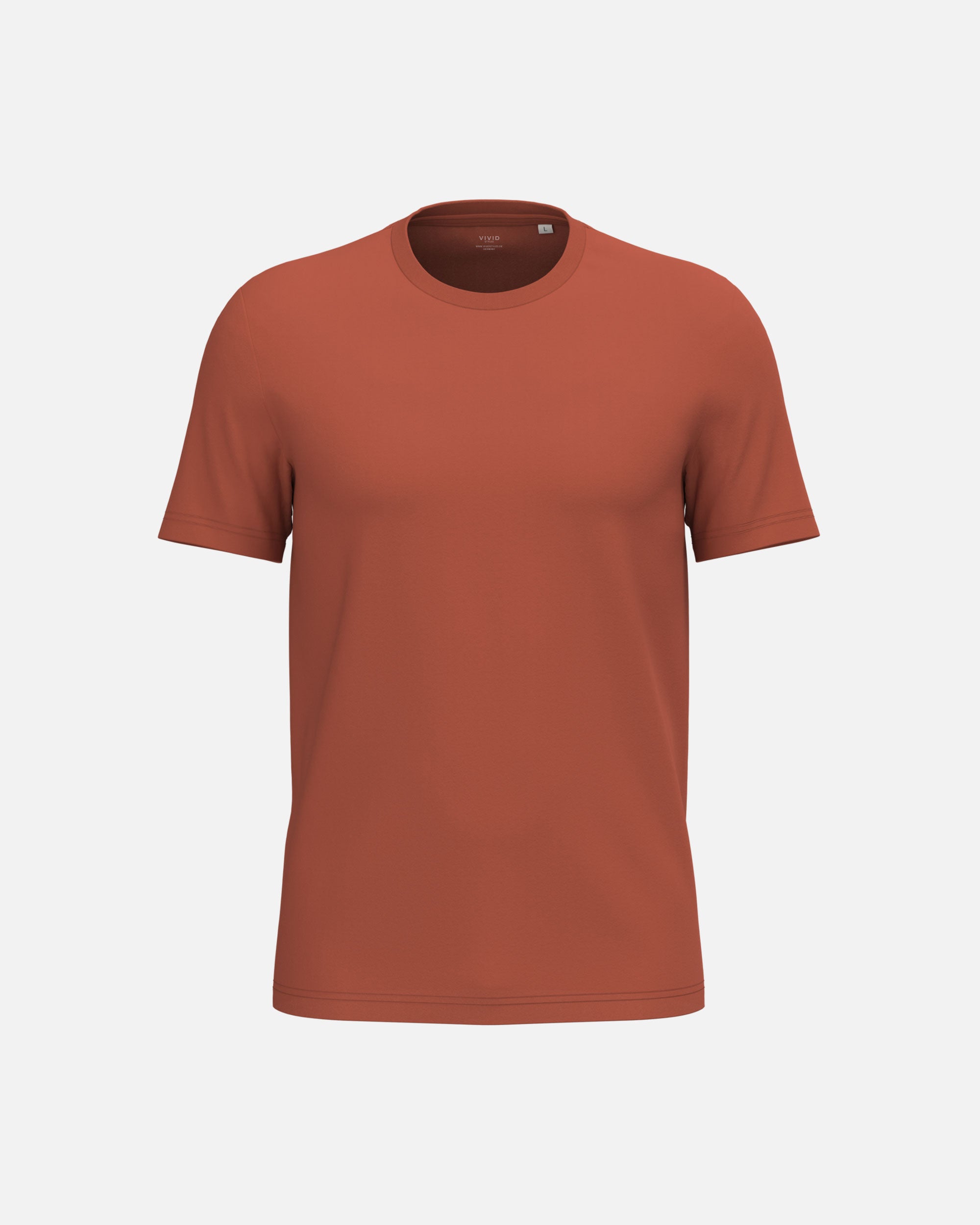 Klassisches Unisex Basic T-Shirt Burnt Brick von VIVID