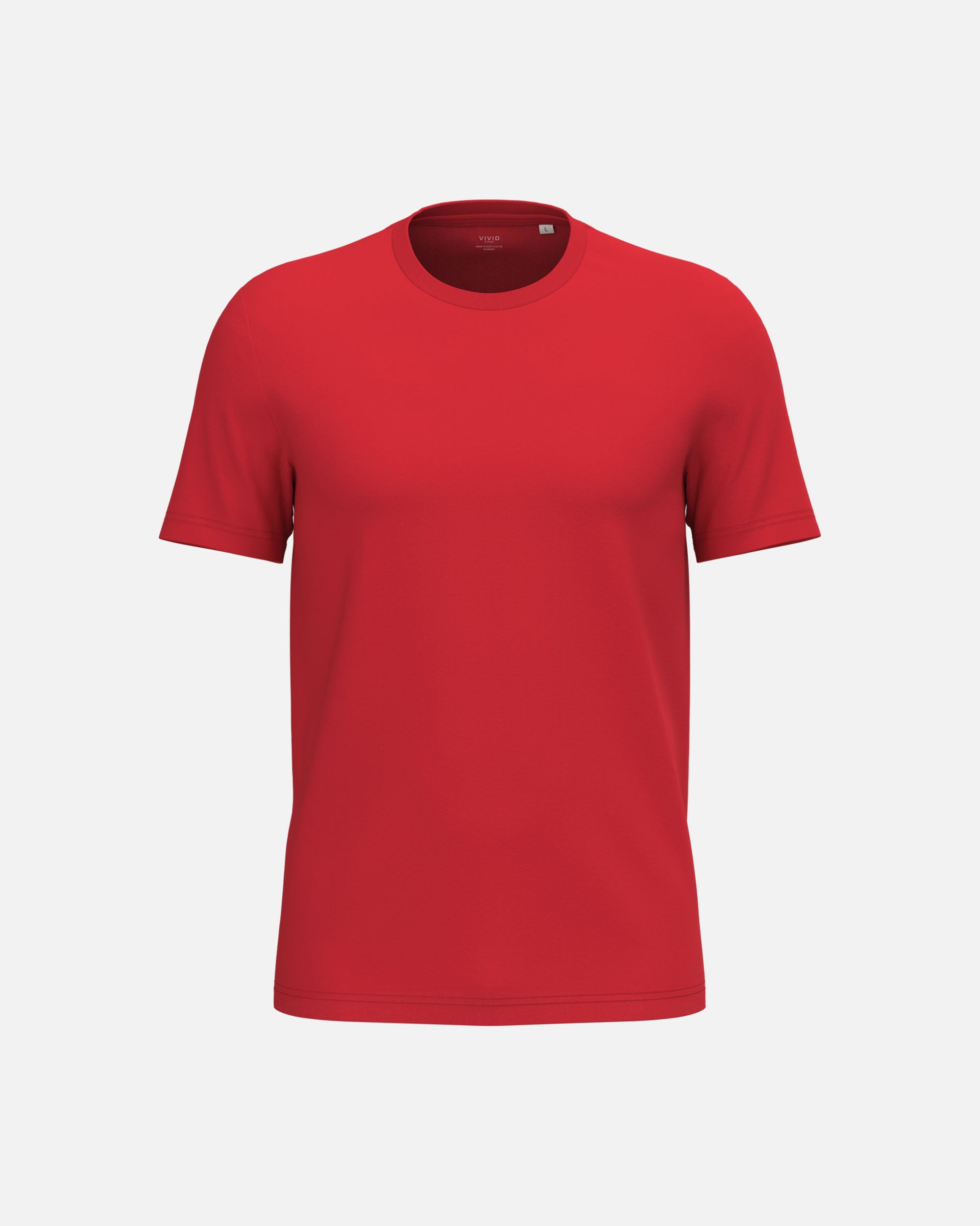 Klassisches Unisex Basic T-Shirt Fire Red von VIVID