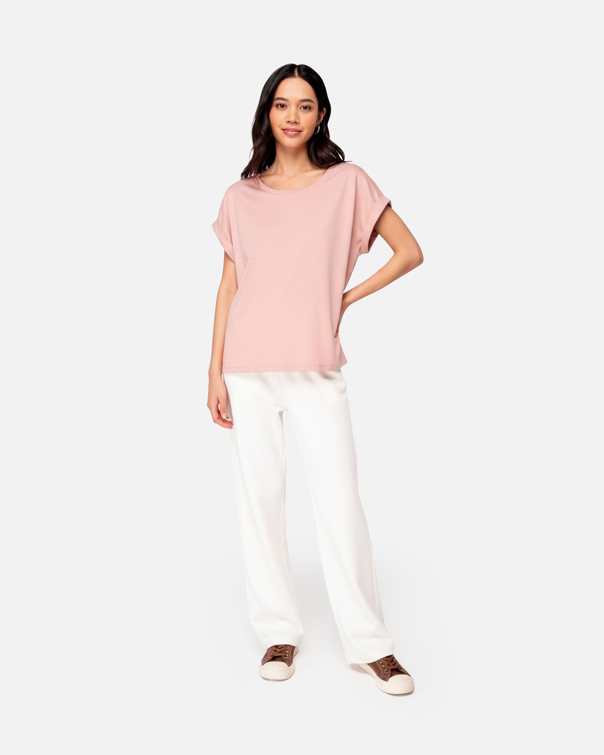 Damen T-Shirt mit Reversärmeln von VIVID